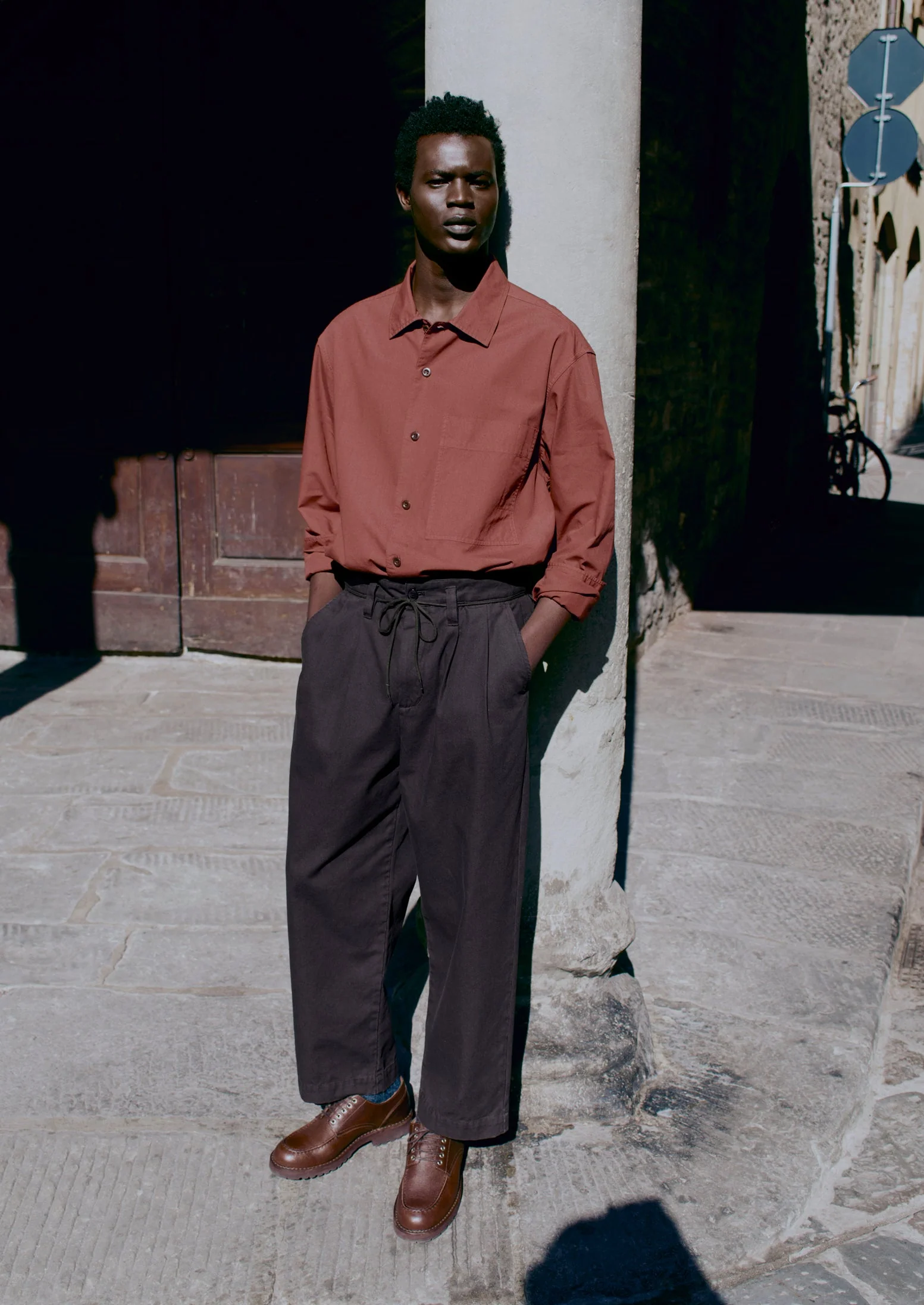 Garment Dyed Oxford Shirt | Cinnamon - Image 3