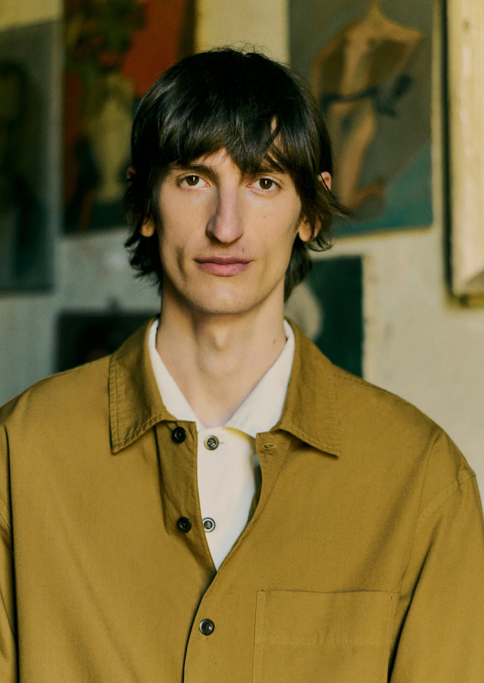 Garment Dyed Oxford Shirt | Old Gold - Image 3