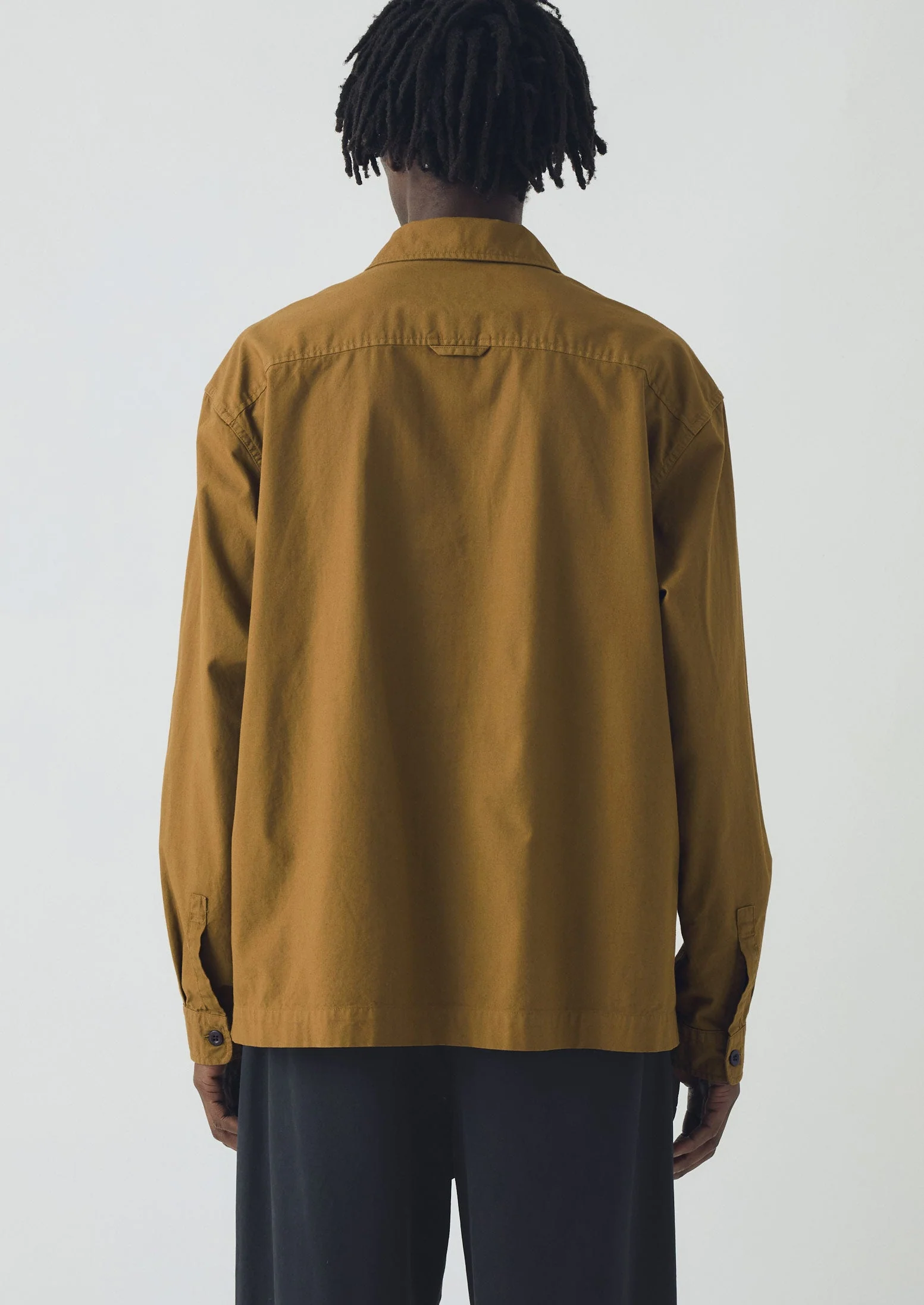 Garment Dyed Oxford Shirt | Old Gold - Image 7