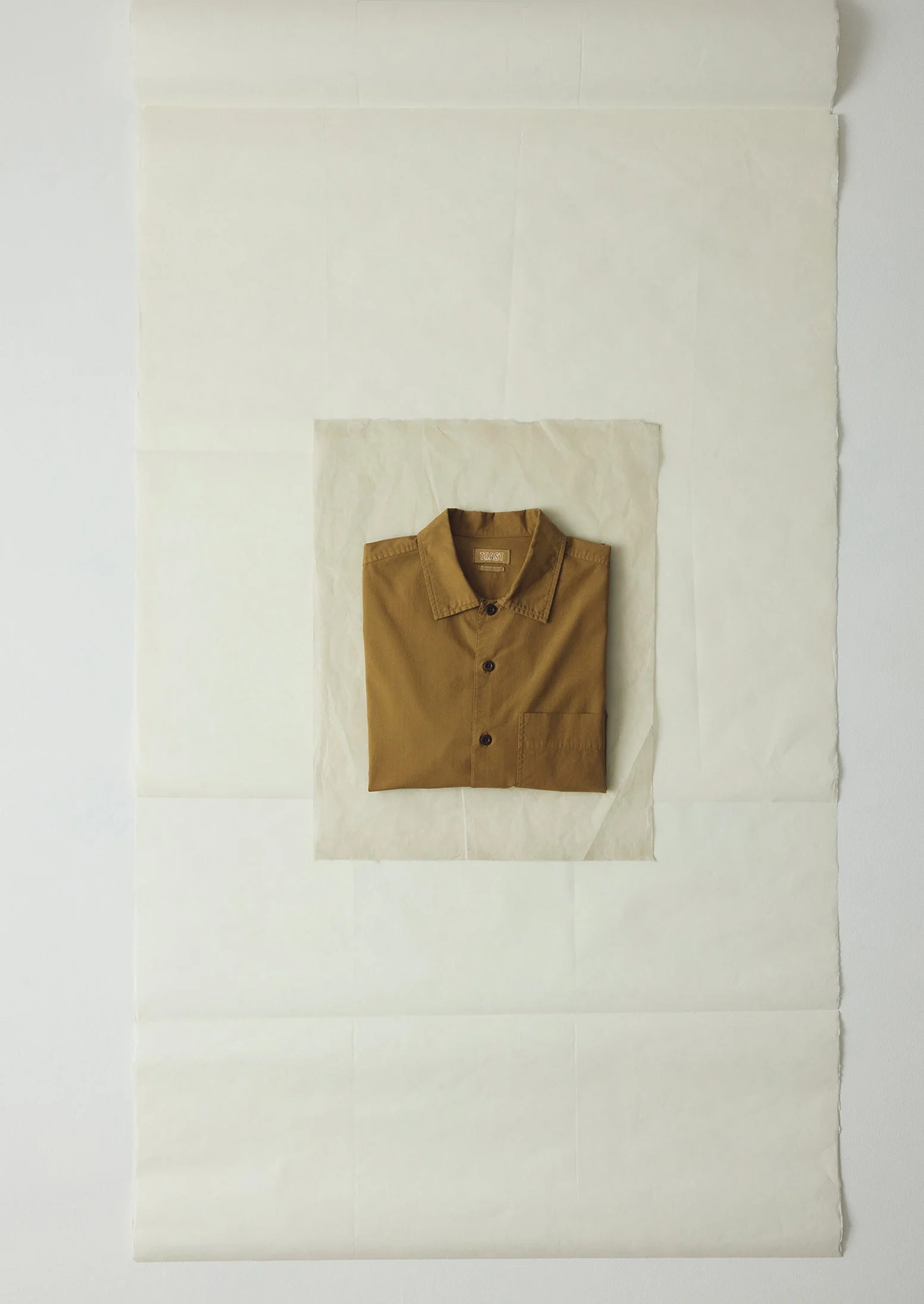 Garment Dyed Oxford Shirt | Old Gold - Image 8