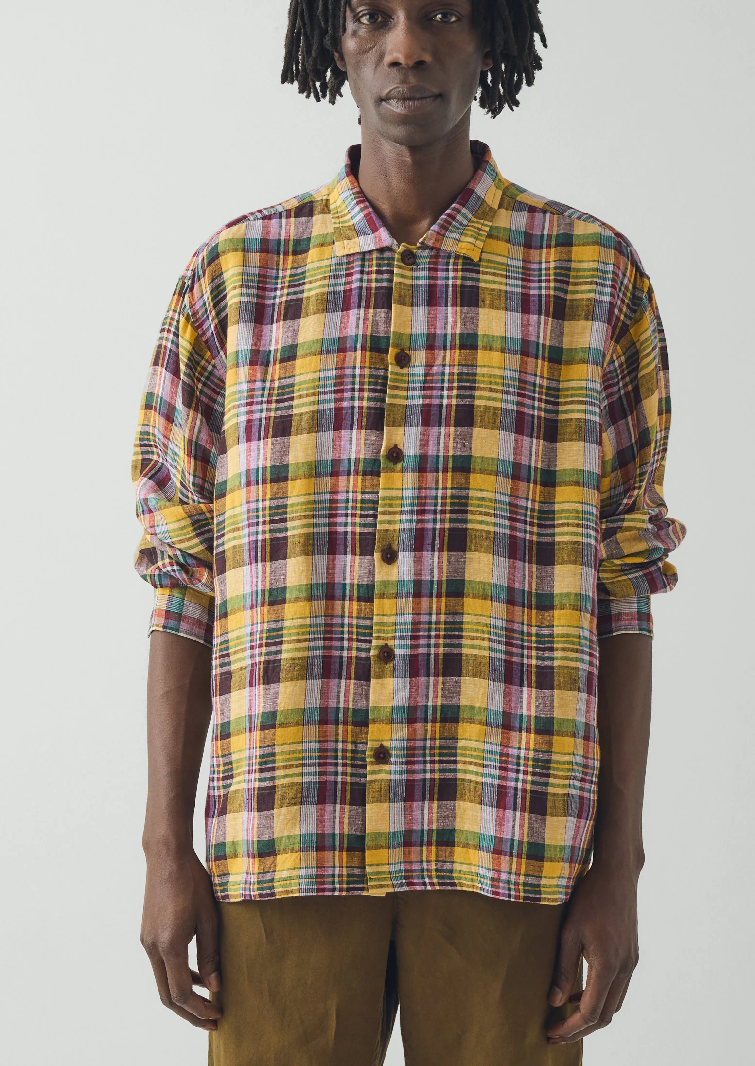 Gelato Check Linen Shirt | Multi - Image 2