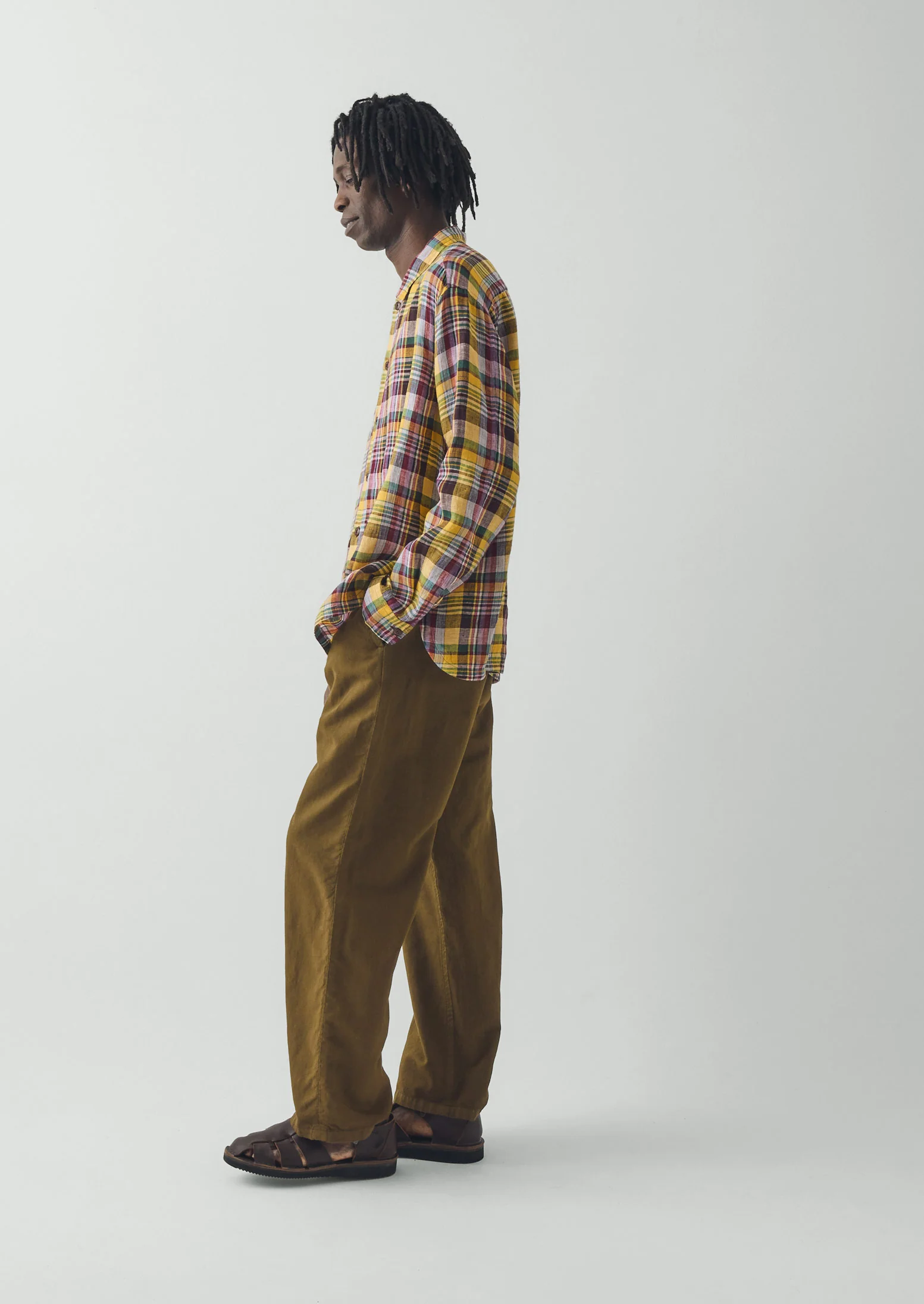 Gelato Check Linen Shirt | Multi - Image 5