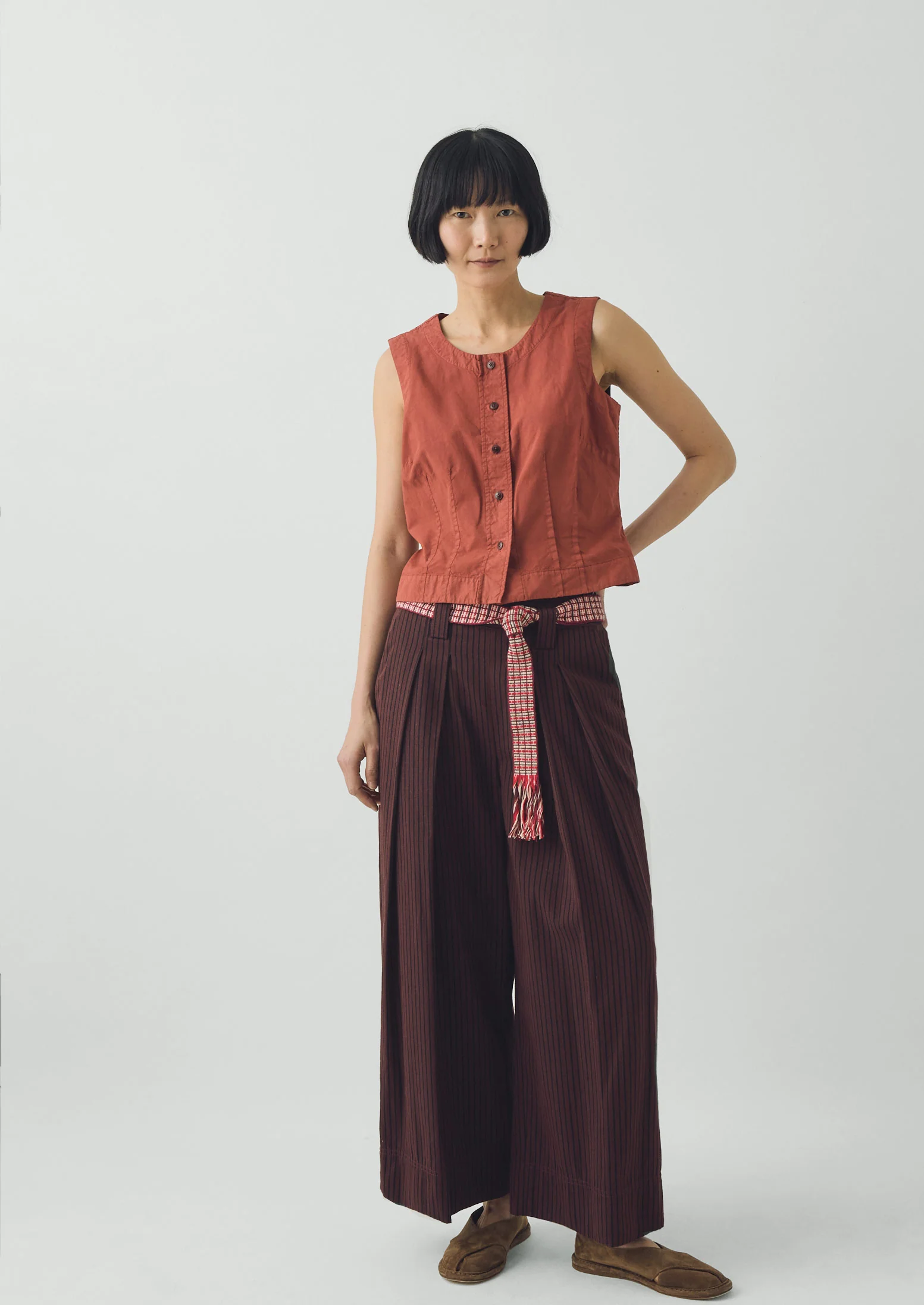Guanabana Hand Woven Belt | Raspberry/Ecru - Image 4