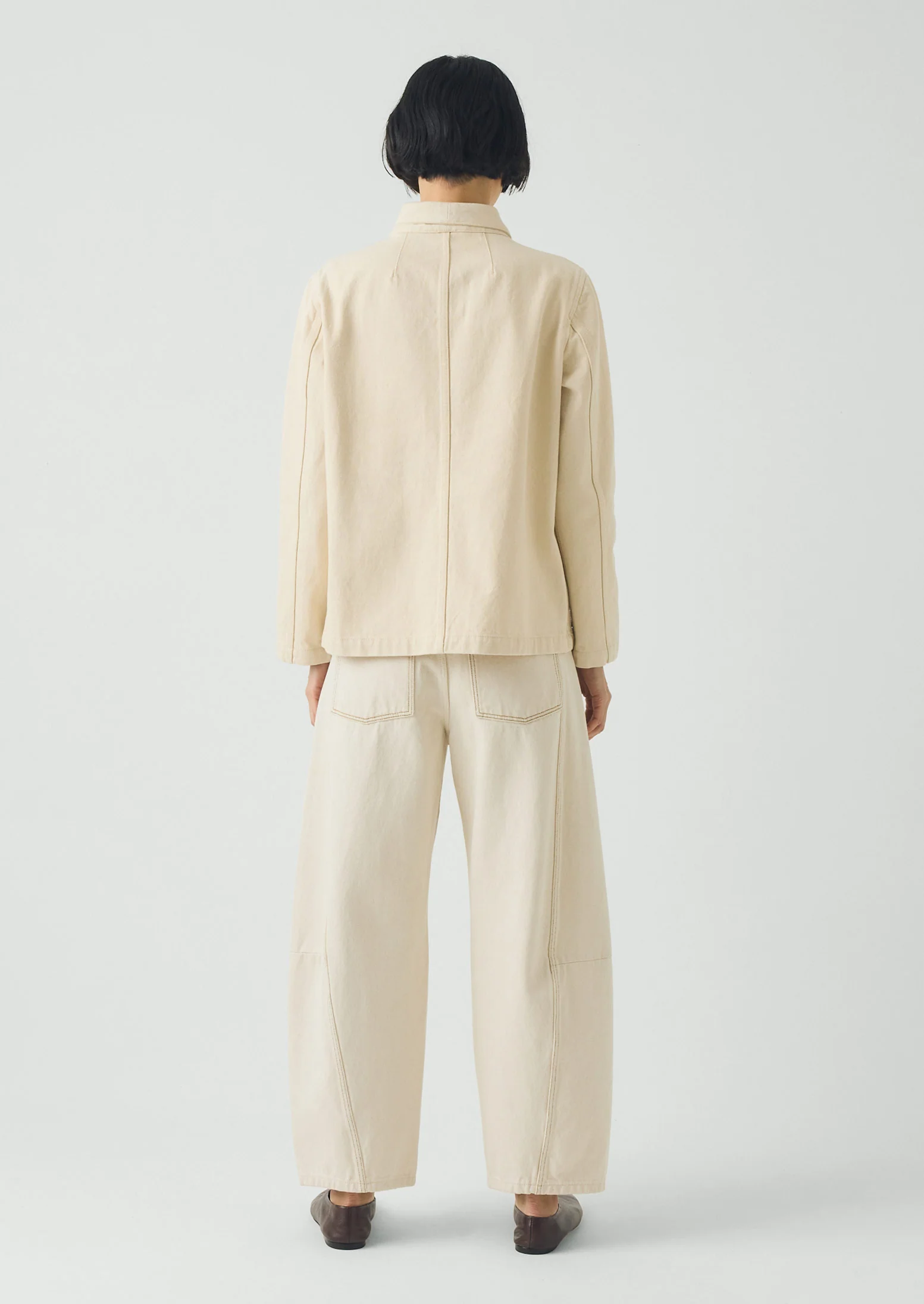Hal Ecru Denim Workwear Jacket | Ecru - Image 4