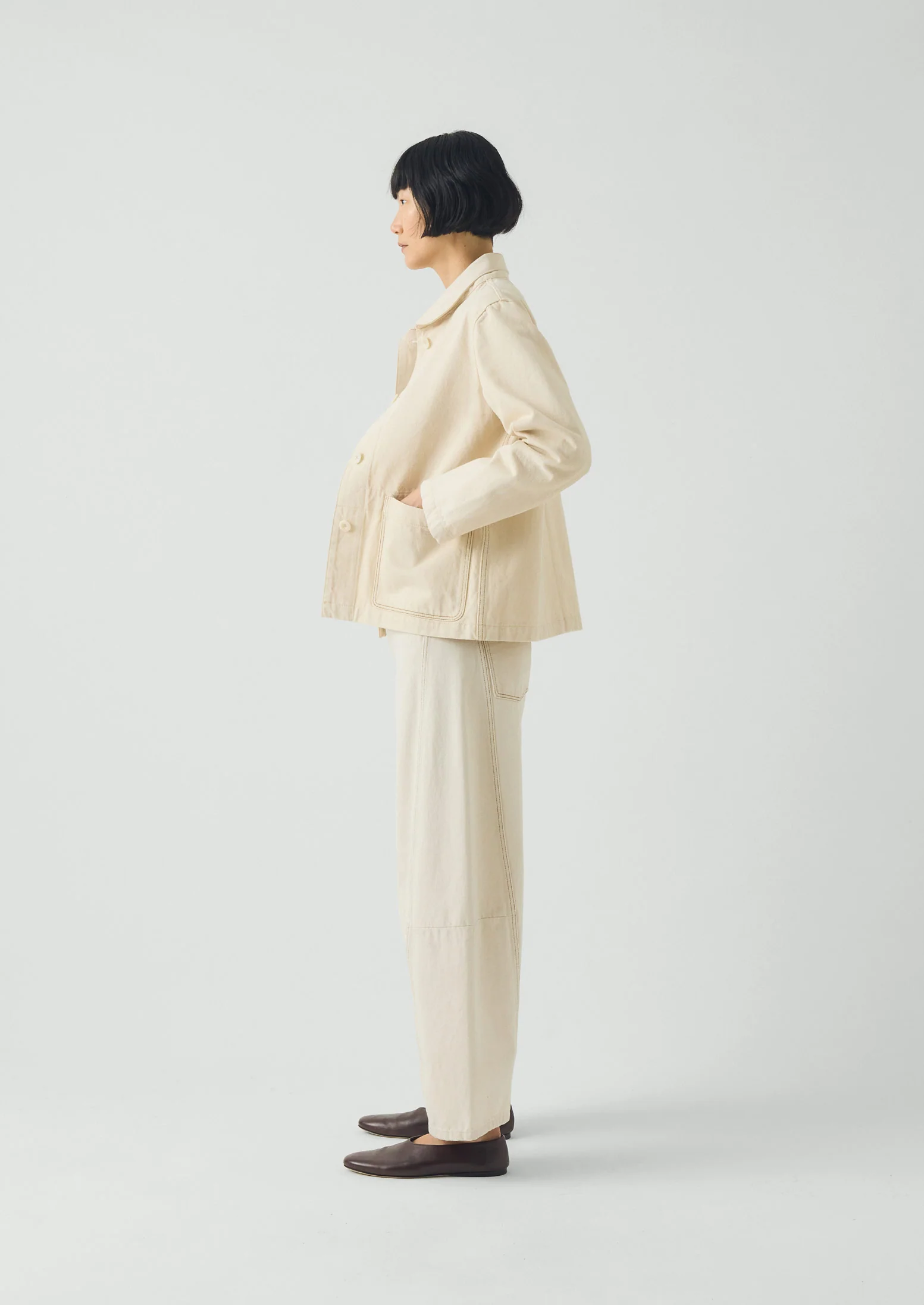 Hal Ecru Denim Workwear Jacket | Ecru - Image 5