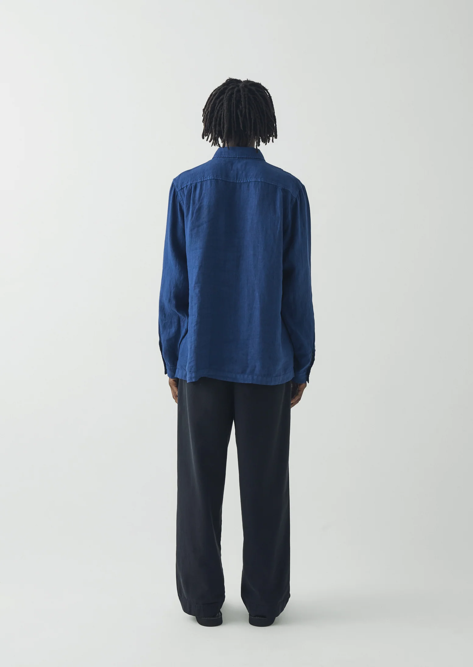 Half Placket Linen Shirt | Cobalt - Image 5