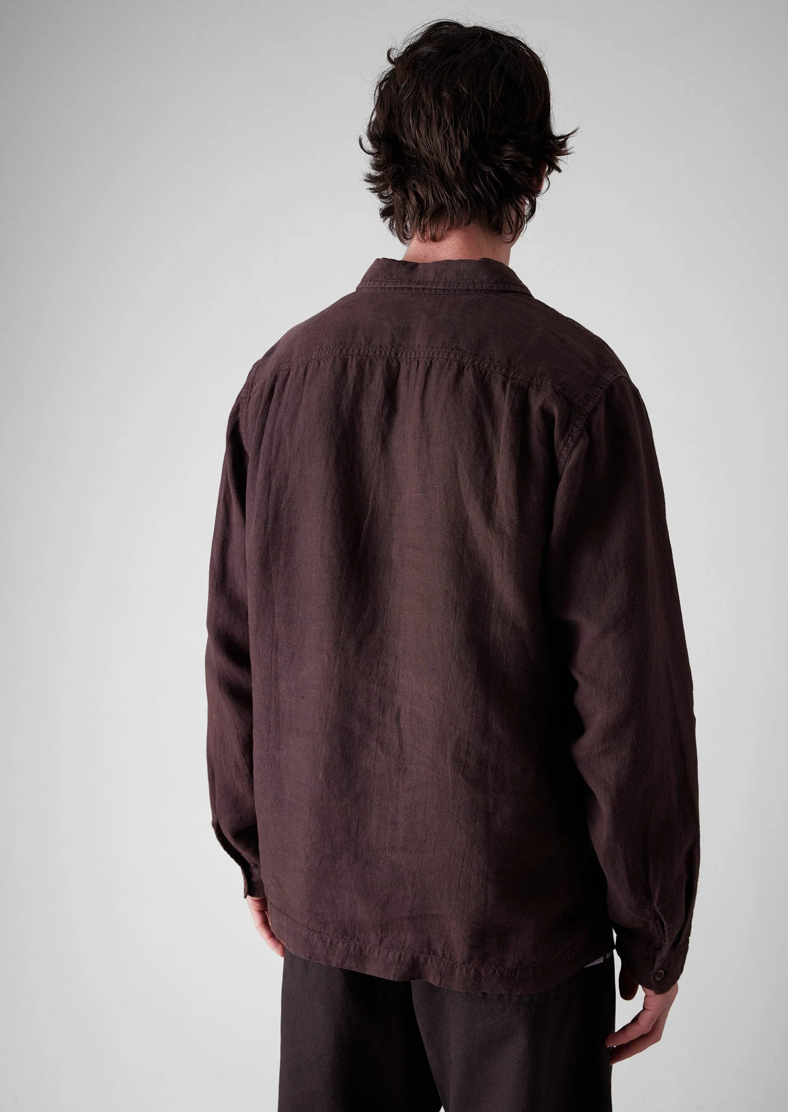 Half Placket Linen Shirt | Rich Earth - Image 5