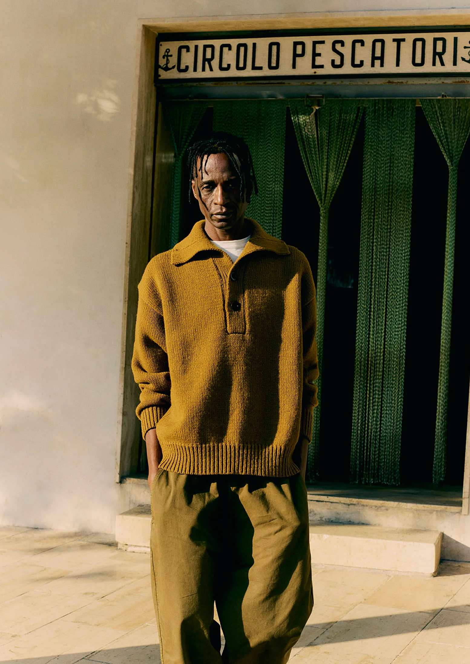 Half Placket Wool Pullover | Acorn - Image 2
