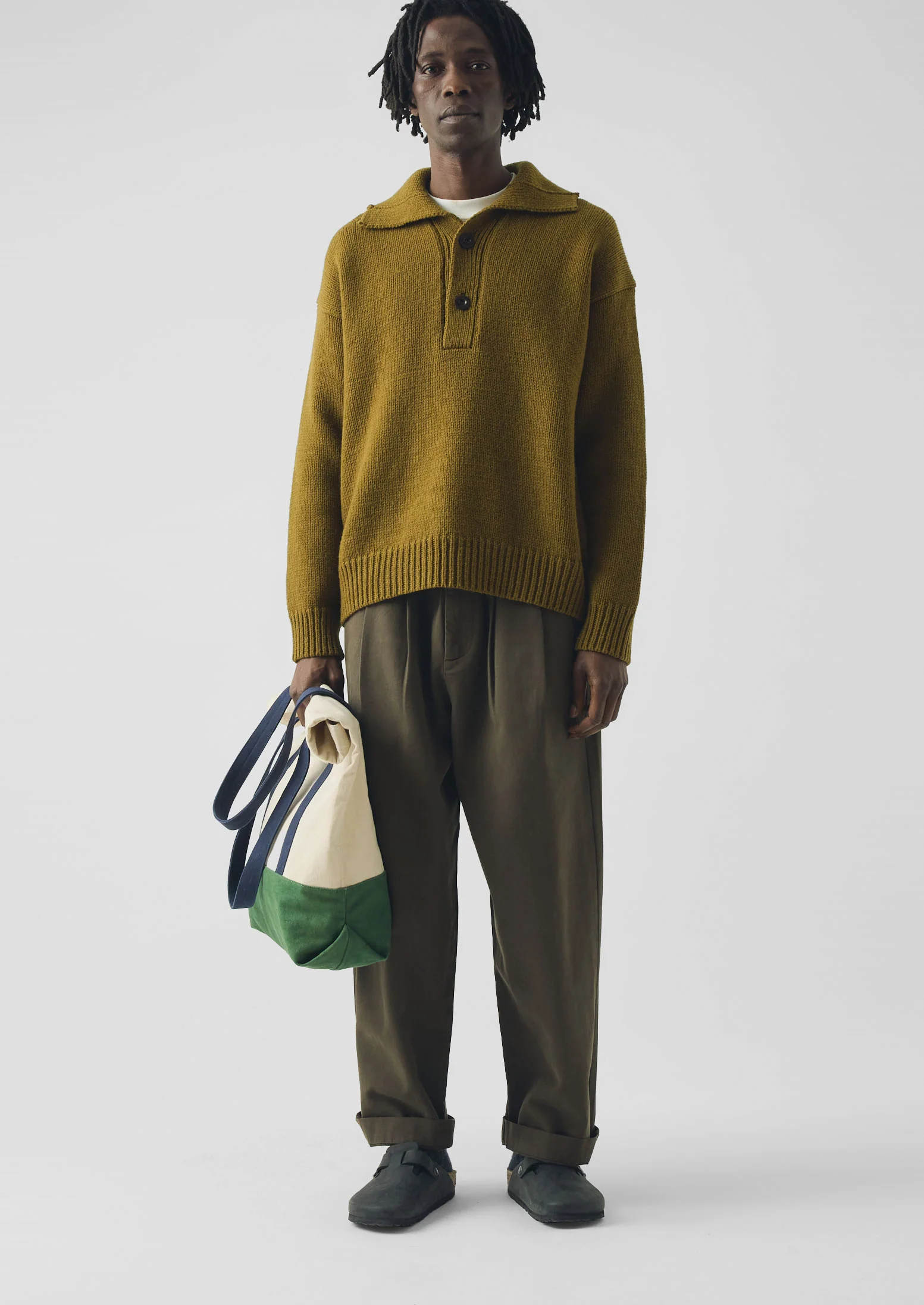 Half Placket Wool Pullover | Acorn - Image 4