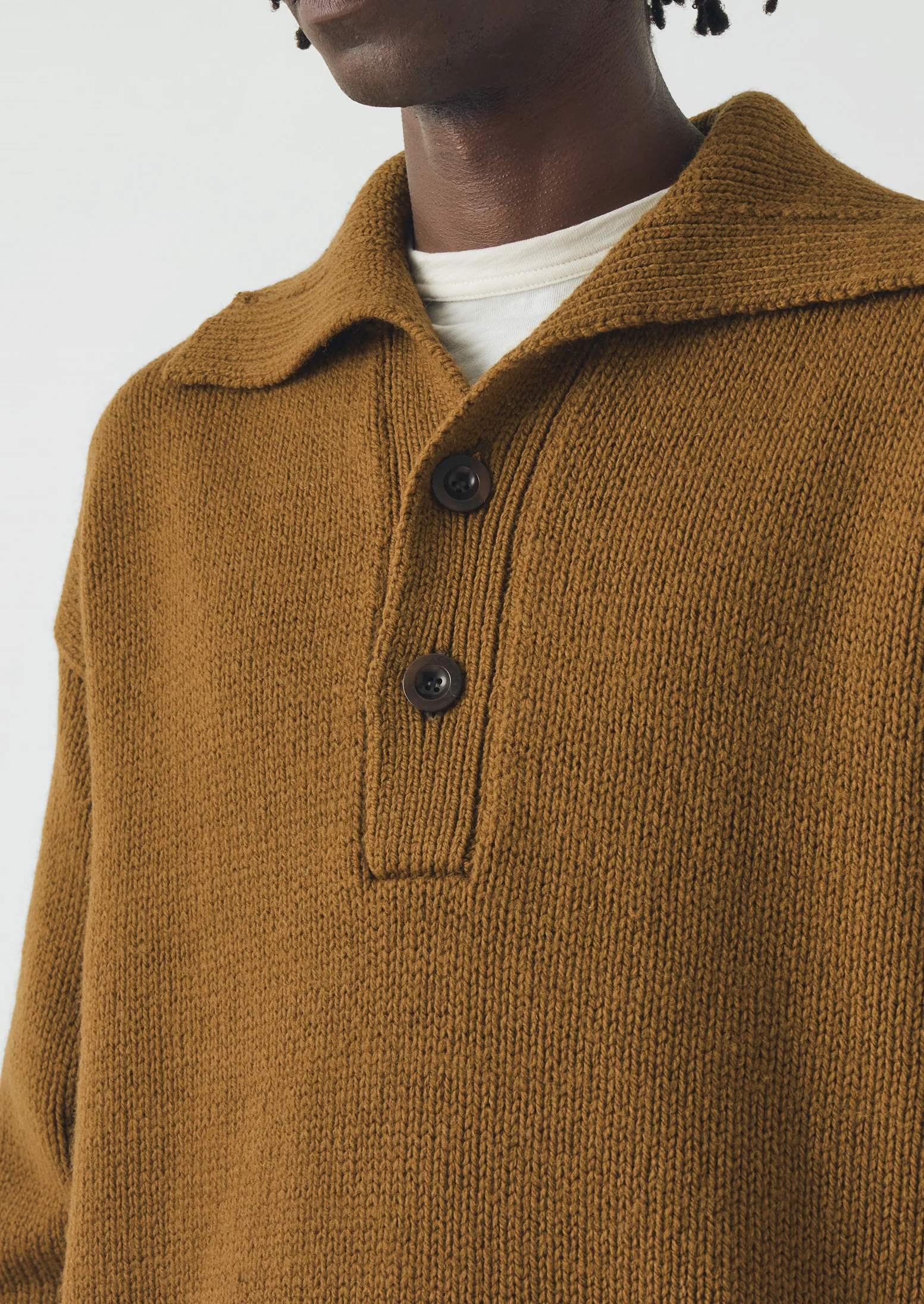 Half Placket Wool Pullover | Acorn - Image 7