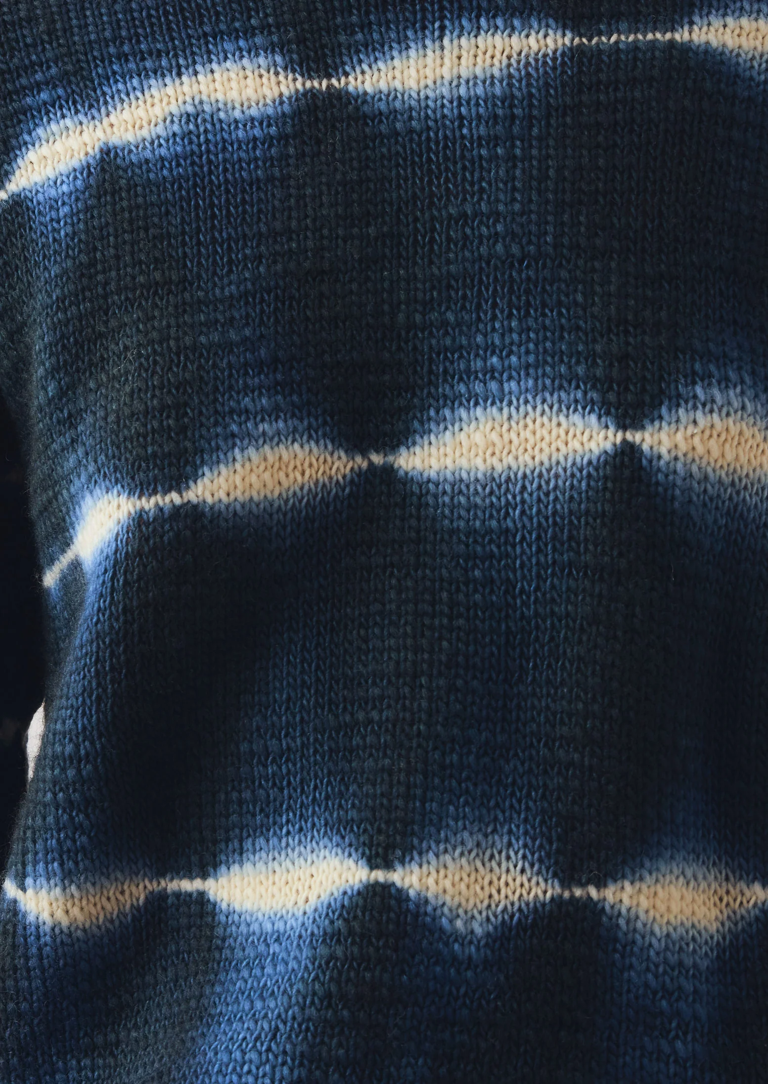 Hand Framed Shibori Knitted Top | Ink Blue - Image 5