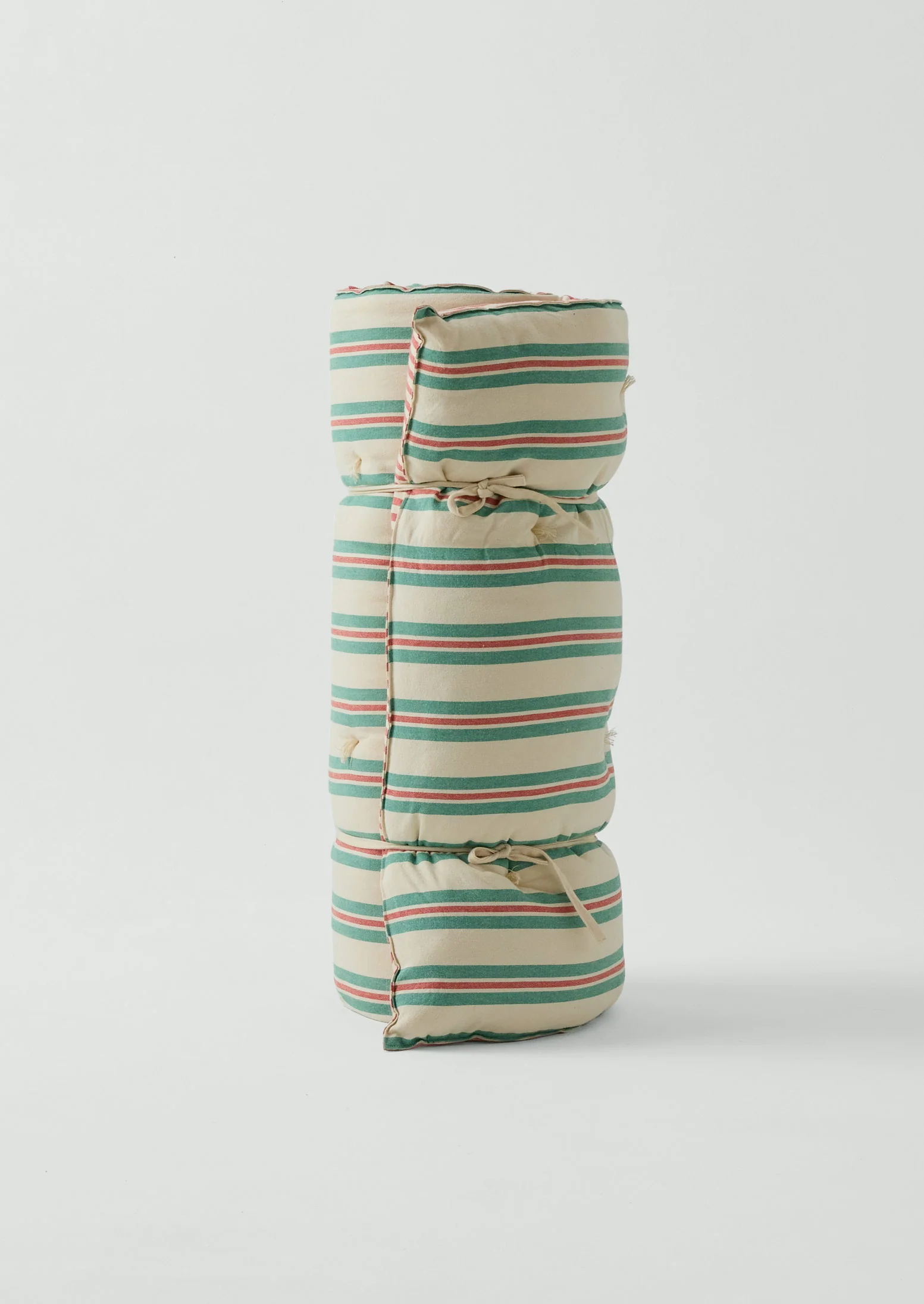 Hand Woven Market Stripe Summer Mattress | Basil/Poppy