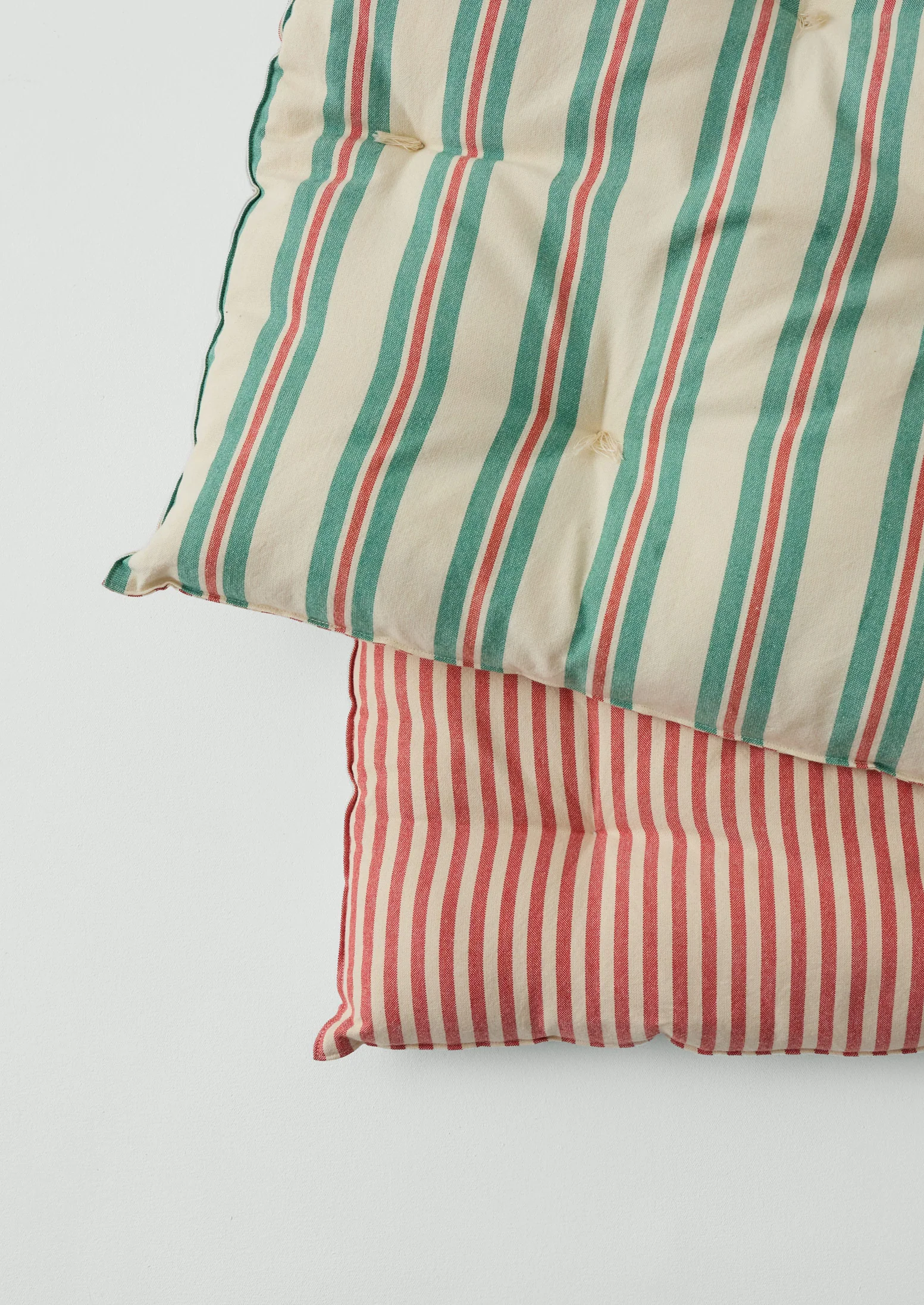 Hand Woven Market Stripe Summer Mattress | Basil/Poppy - Image 6