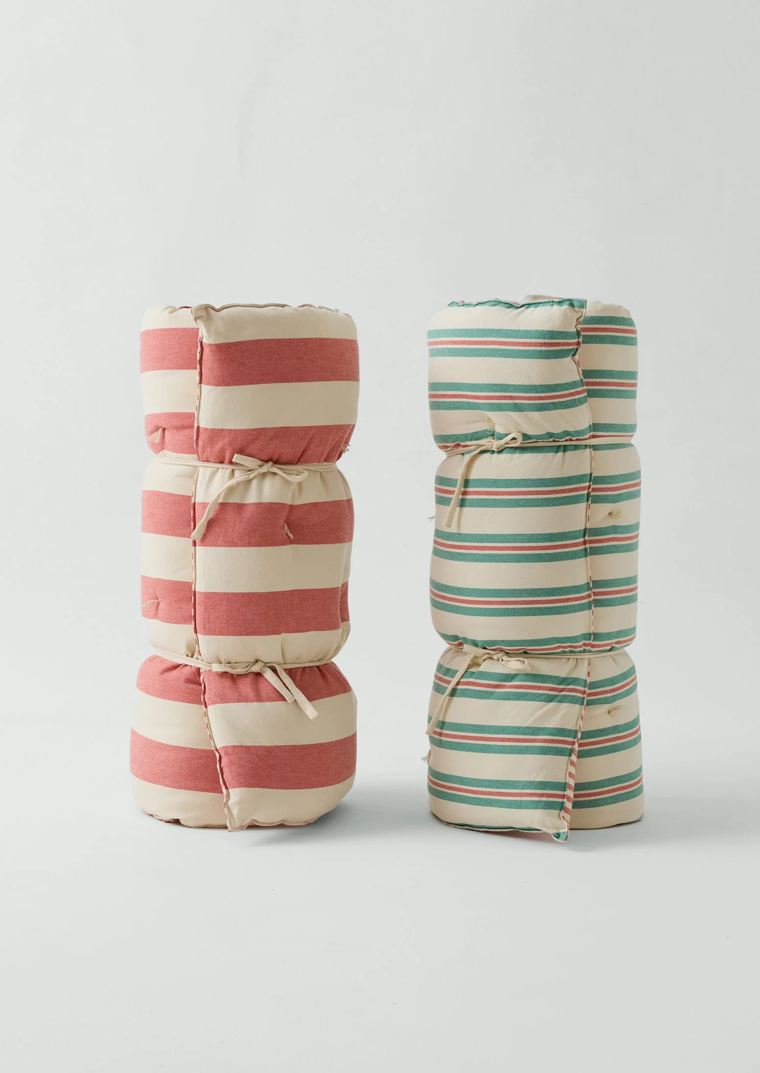 Hand Woven Market Stripe Summer Mattress | Basil/Poppy - Image 8