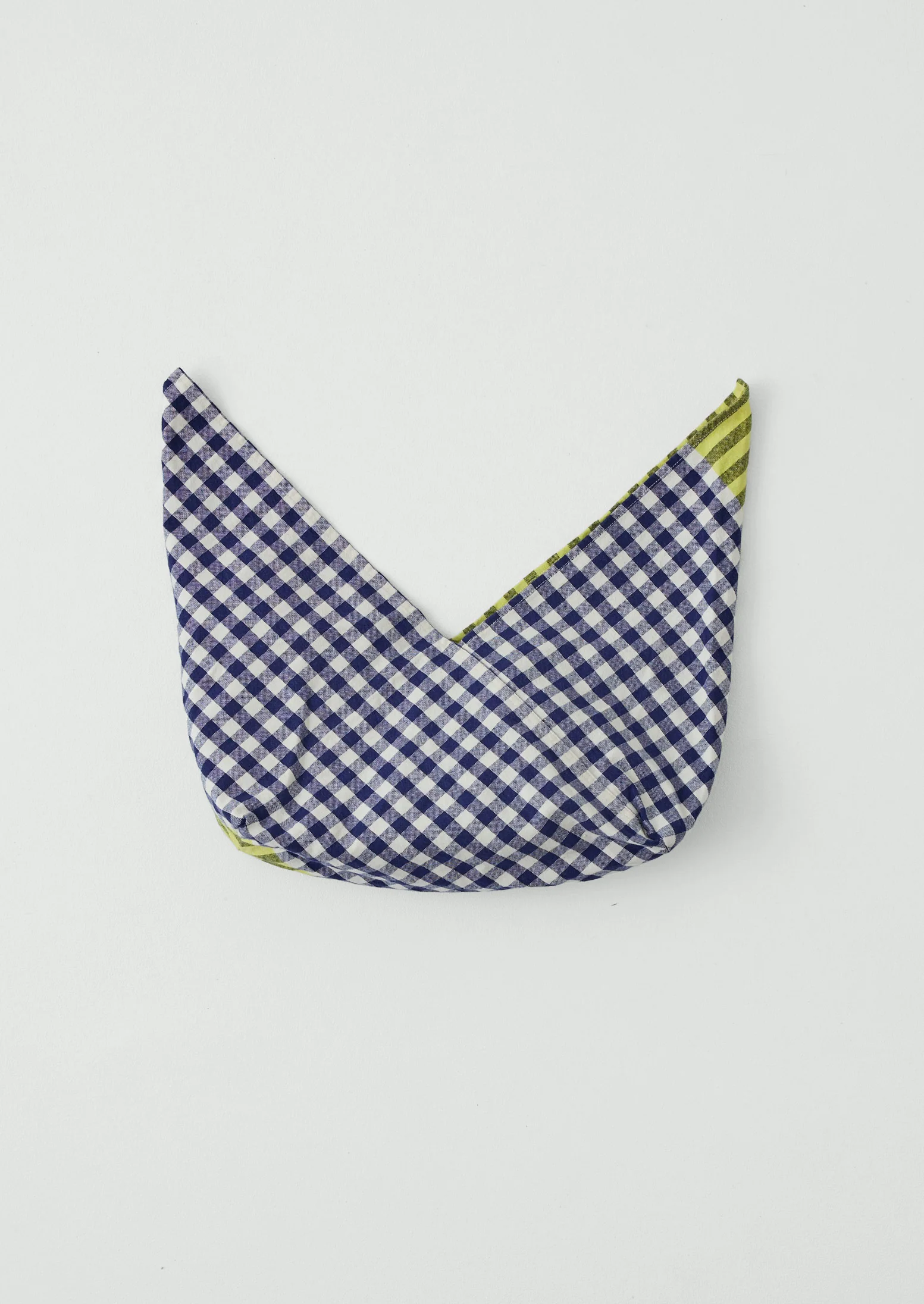 Hand Woven Siesta Check Bread Bag | Cobalt/Citrus - Image 5