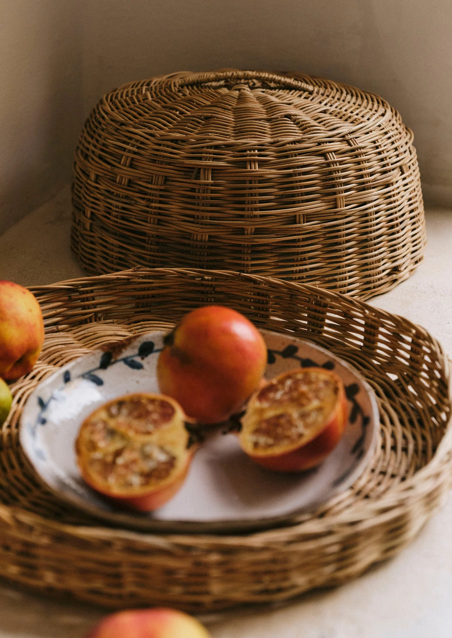 Hand Woven Wicker Food Cover | Natural - Image 2