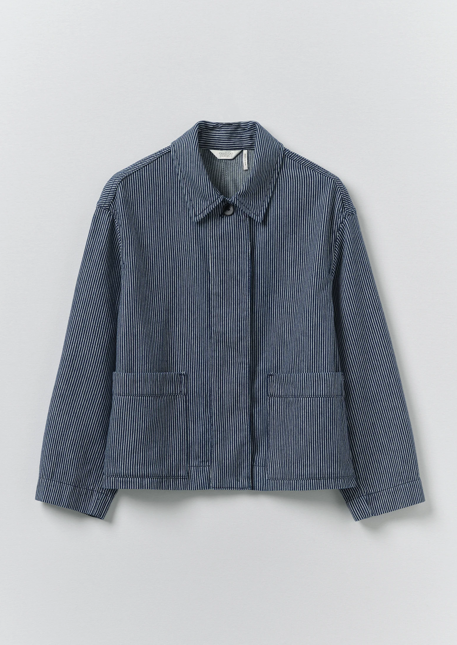 Hickory Stripe Denim Jacket | Ecru/Indigo