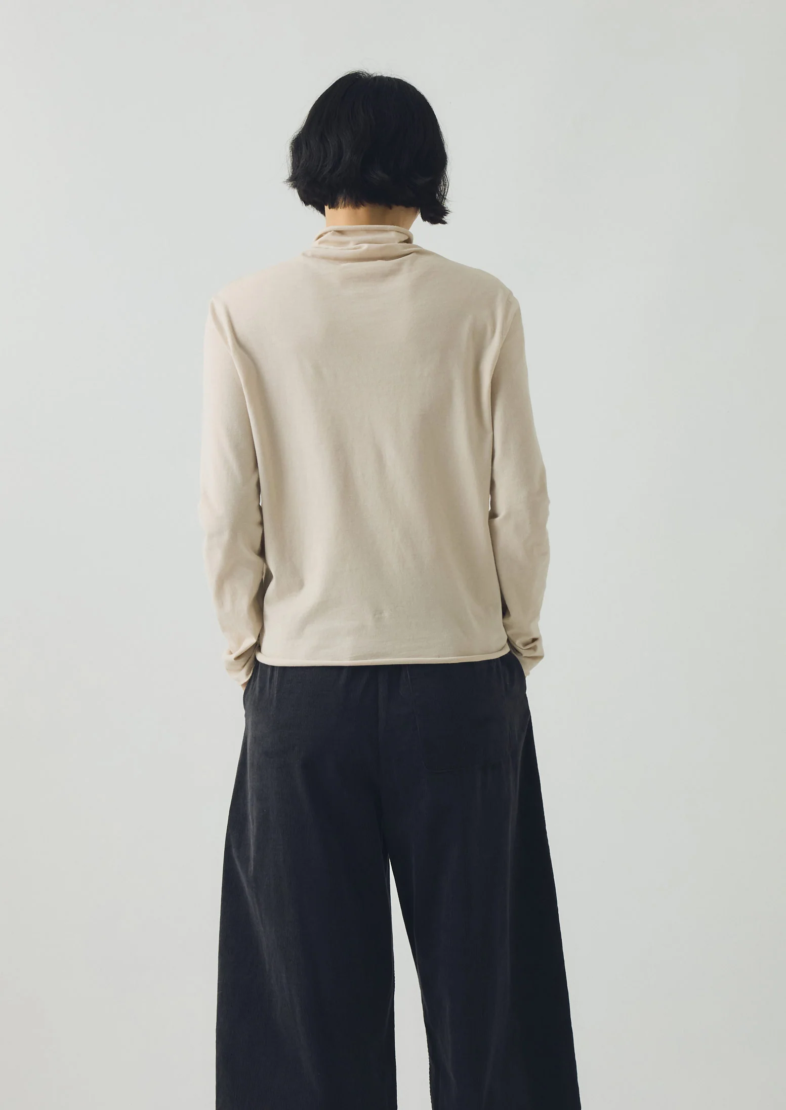 High Neck Soft Cotton Tee | Pebble Moon - Image 3