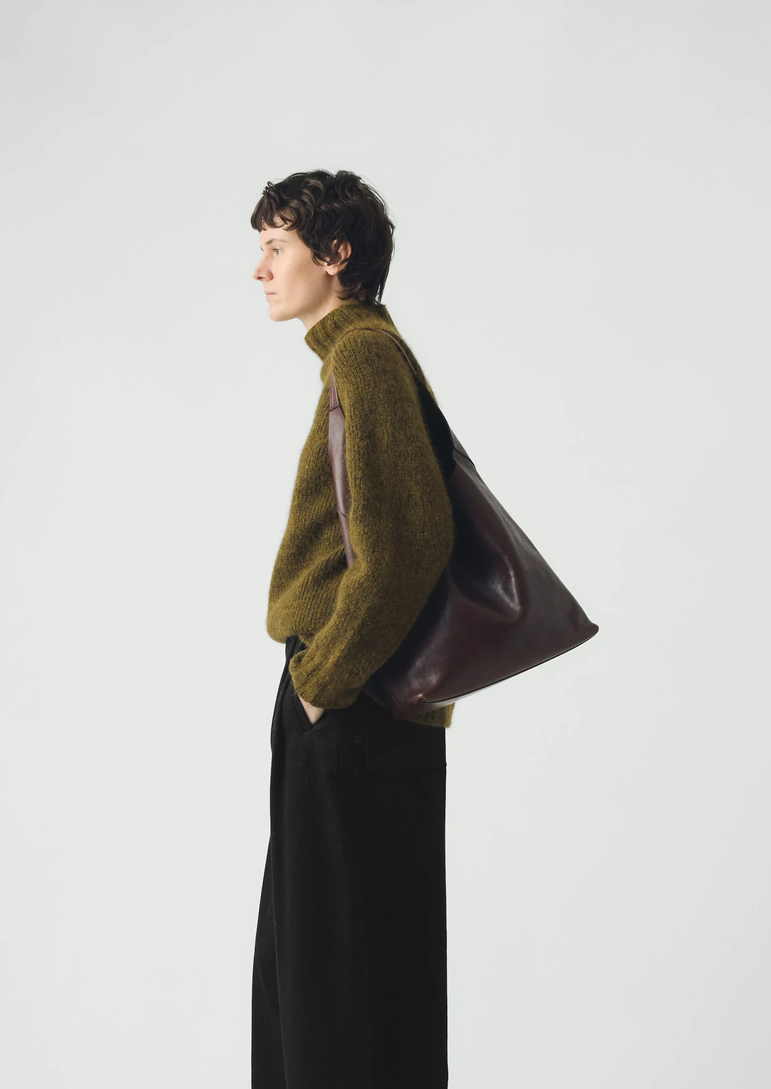 Il Bisonte Leather Bag | Cafe - Image 2