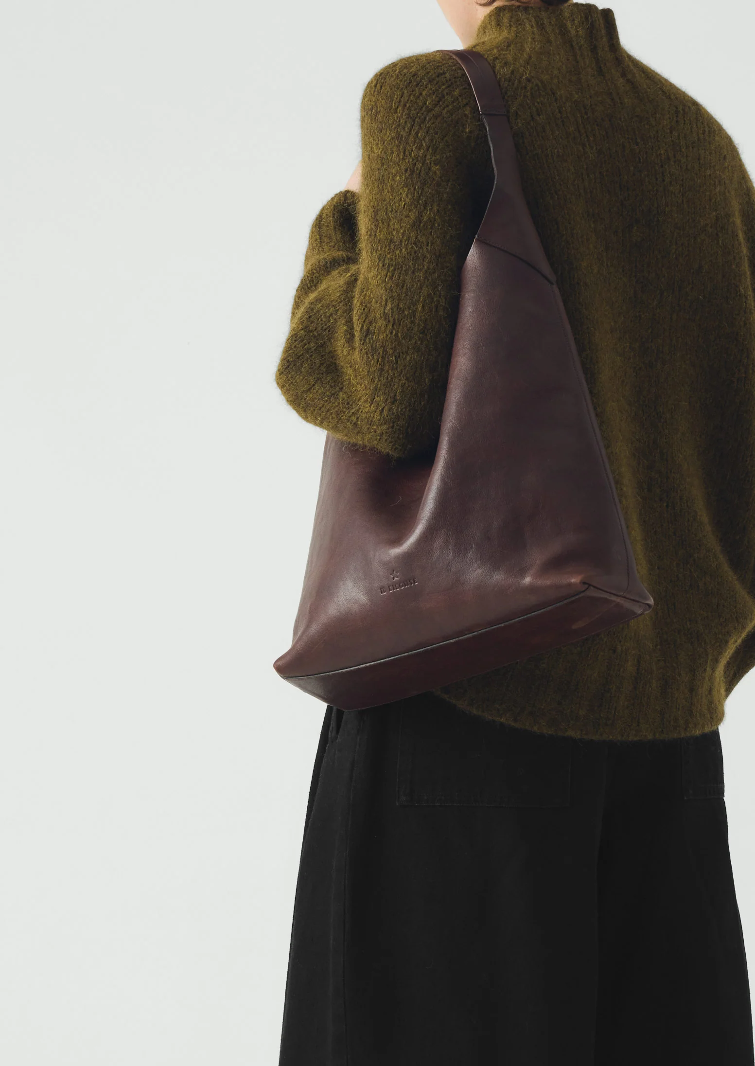 Il Bisonte Leather Bag | Cafe - Image 3