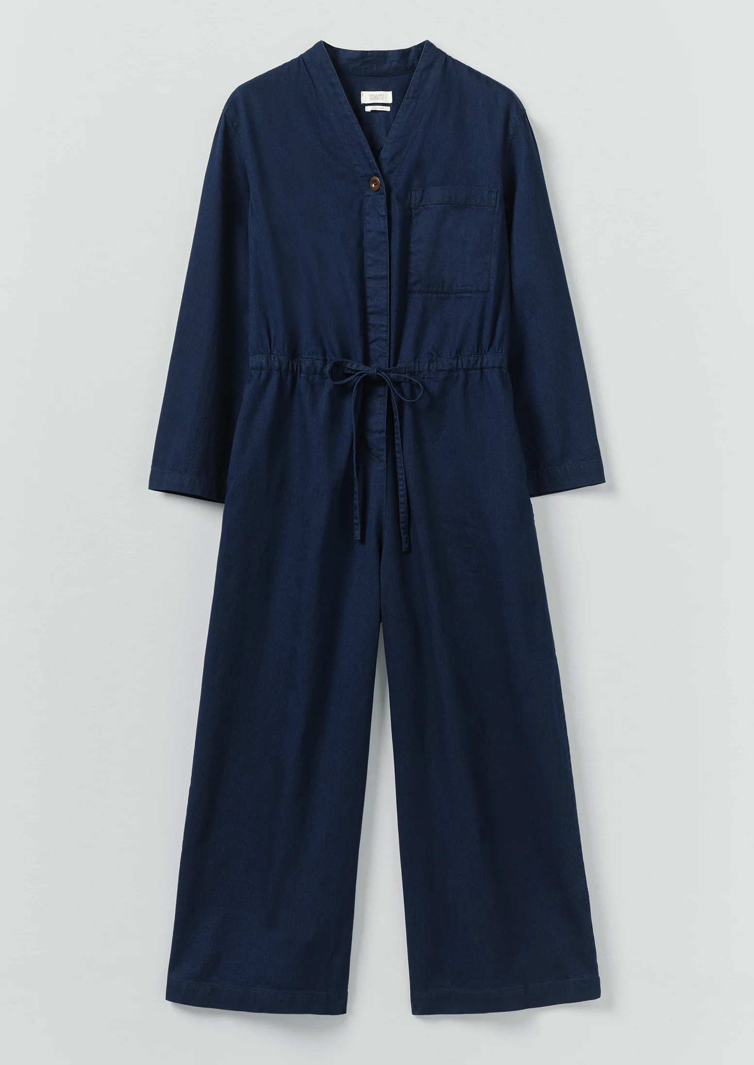 Indigo Cotton Twill Jumpsuit | Indigo - Image 6