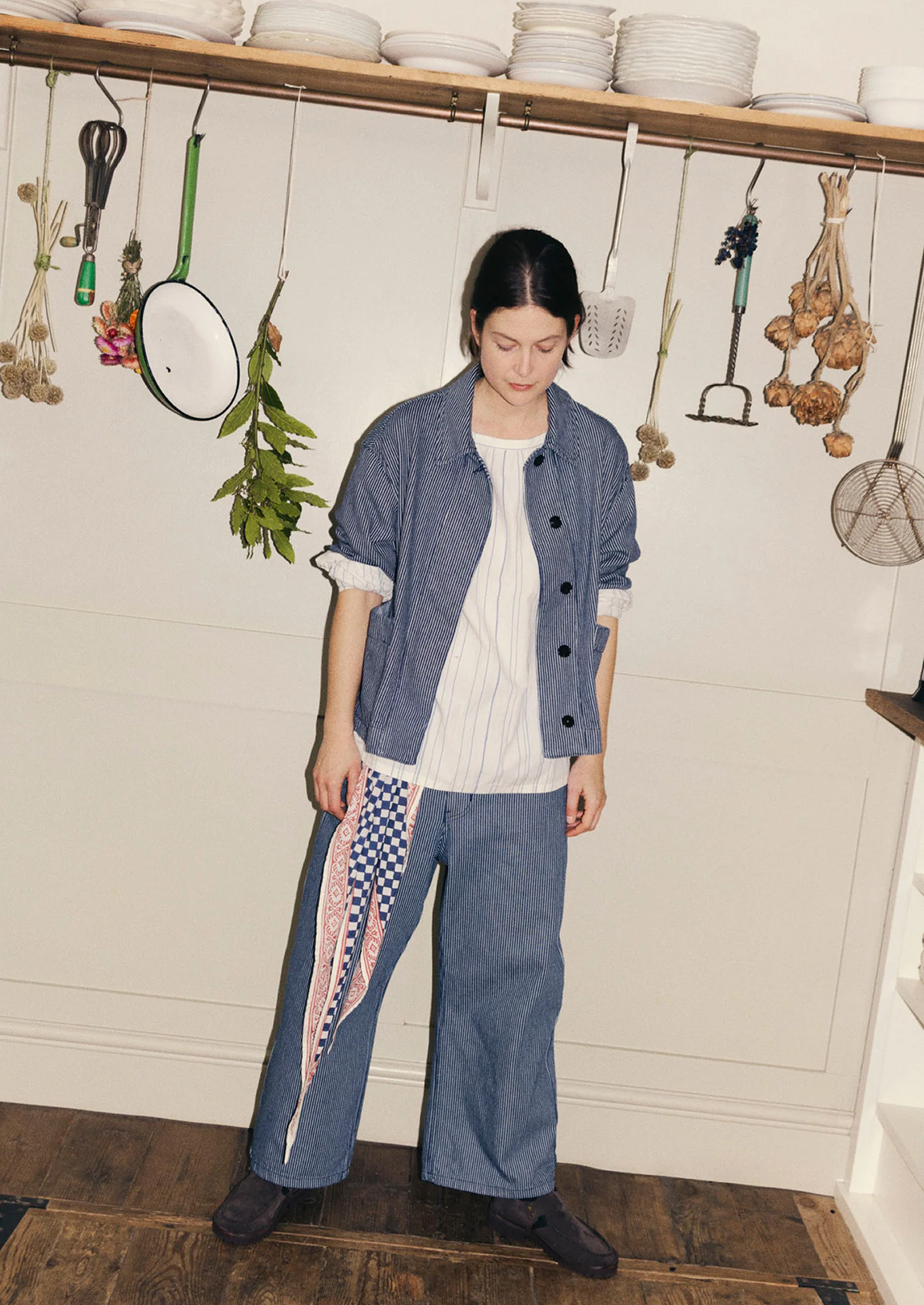 Irregular Stripe Gathered Smock Top | Cobalt - Image 7
