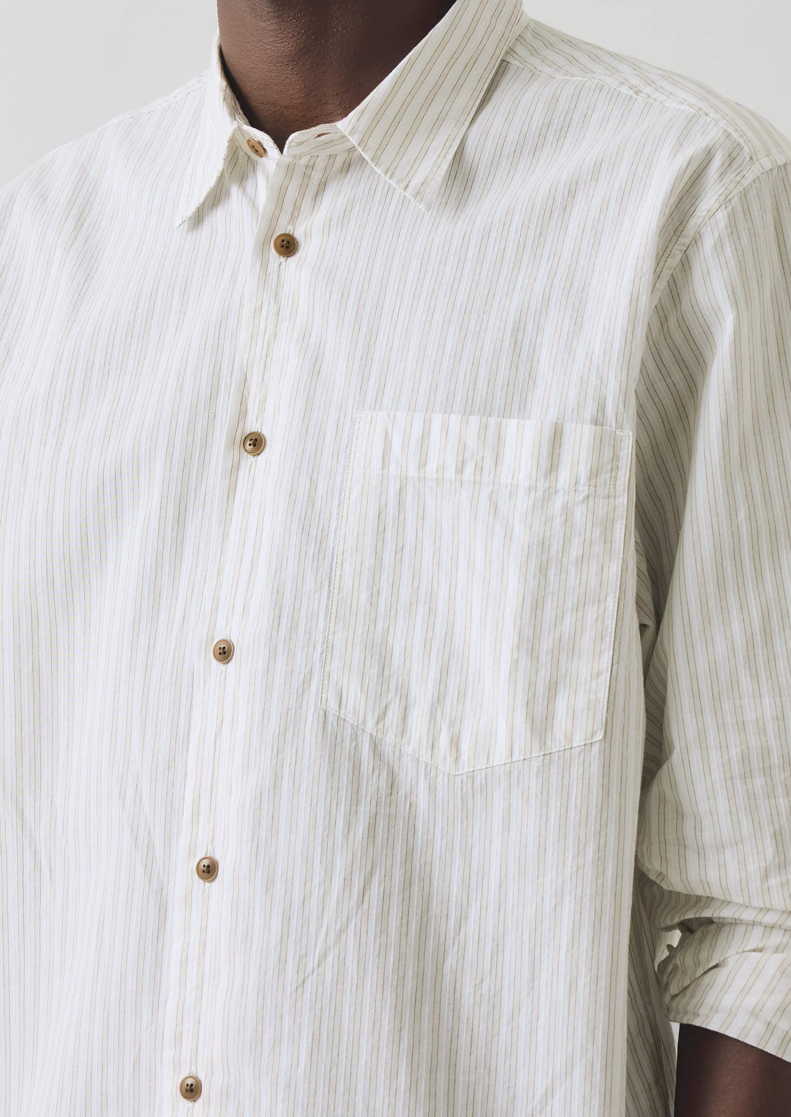 Jacquard Stripe Shirt | Shale Stone - Image 4