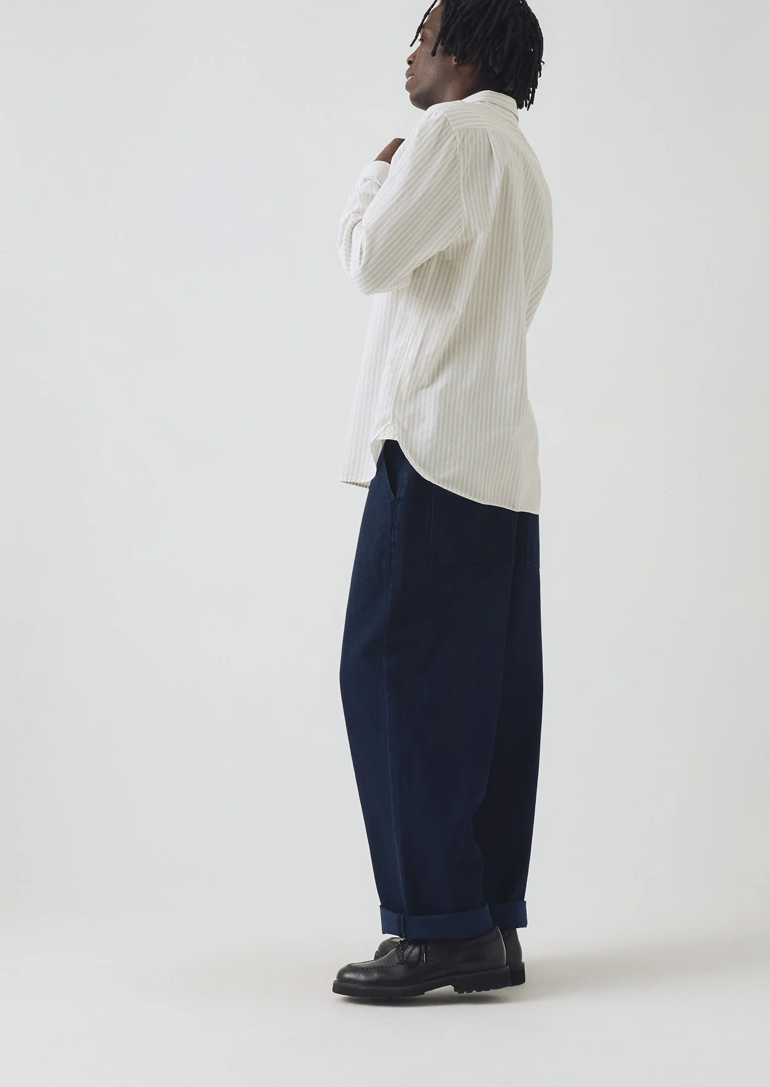 Jacquard Stripe Shirt | Shale Stone - Image 5