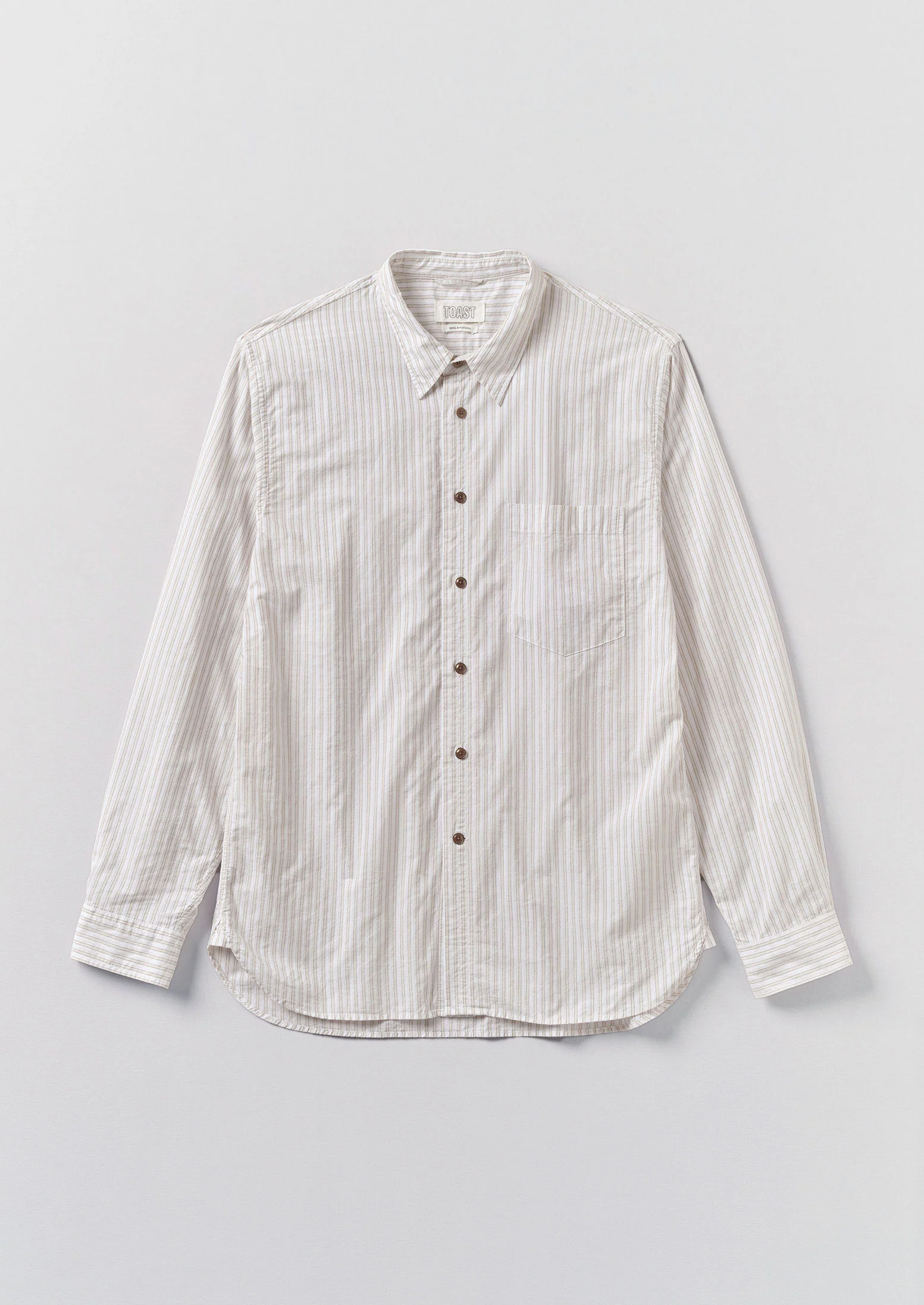 Jacquard Stripe Shirt | Shale Stone - Image 8