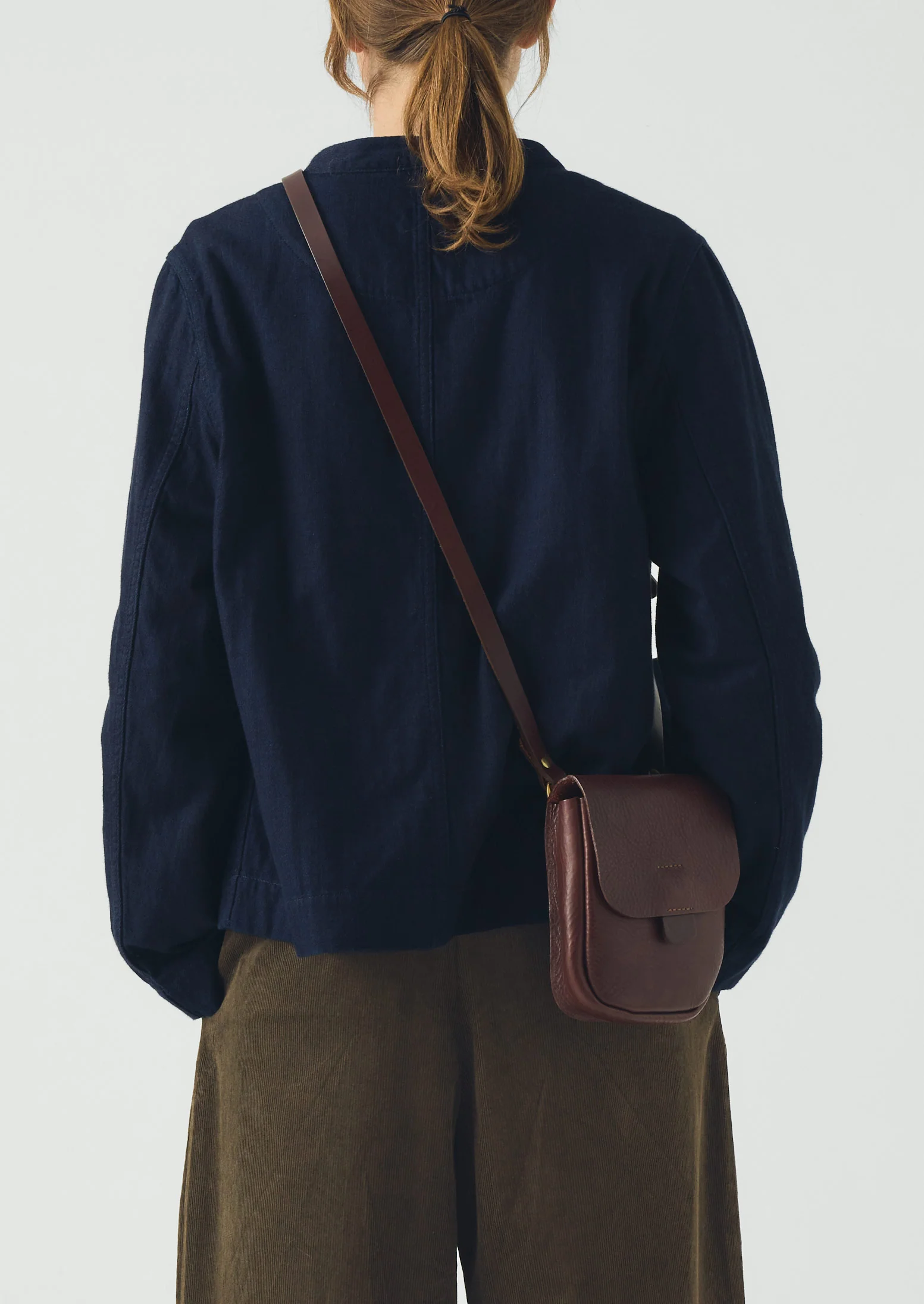 Kate Sheridan Leather Half Orbed Tab Bag | Chestnut - Image 3