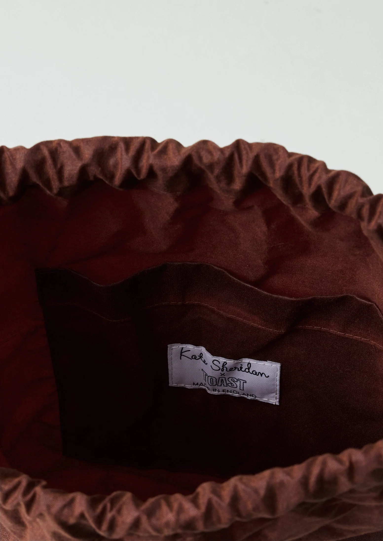 Kate Sheridan Waxed Cotton Bow Rucksack | Chestnut - Image 6