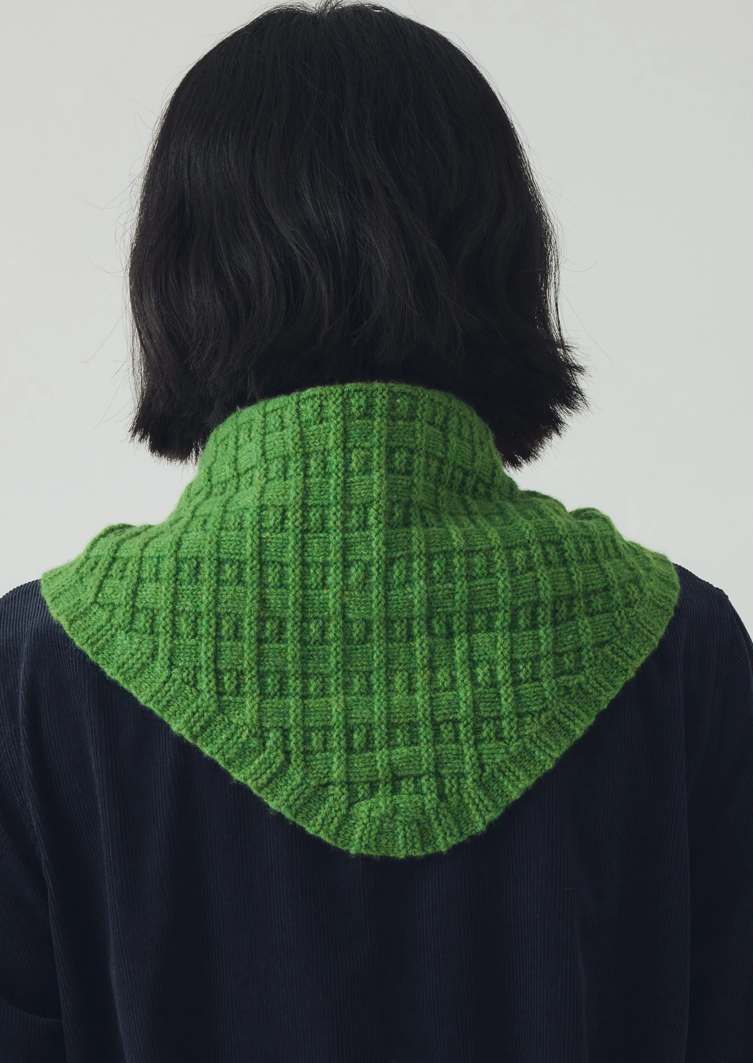 Knitted Wool Bandana | Garden Green - Image 3