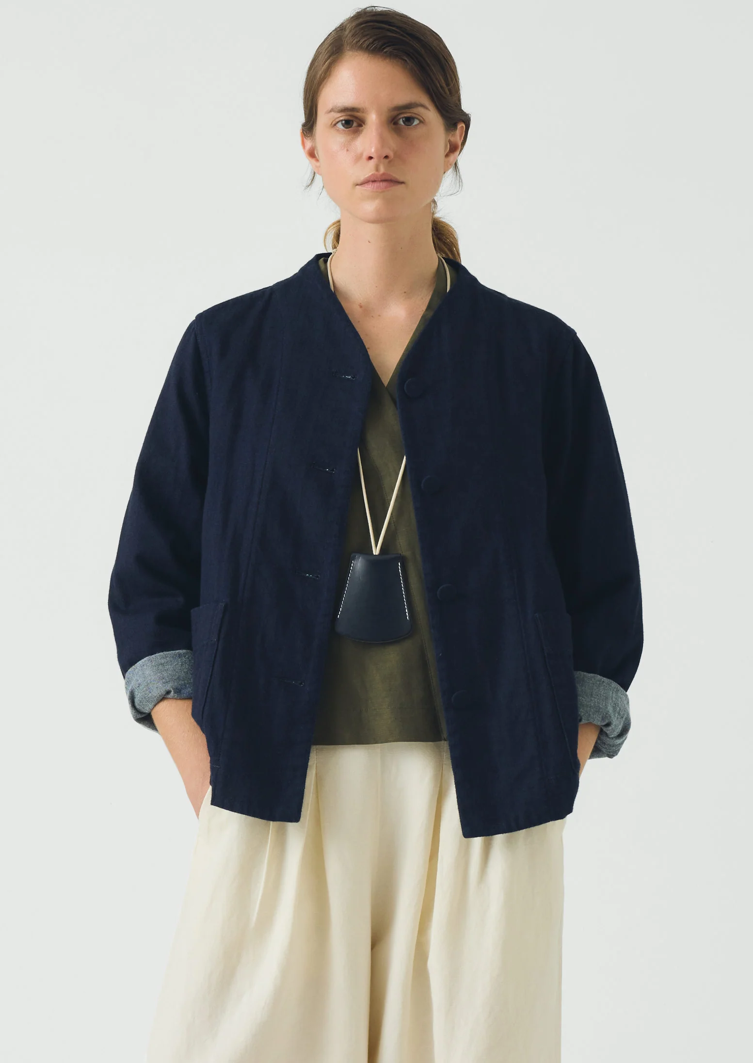 Laperruque Leather Bell Key Holder | Navy - Image 4