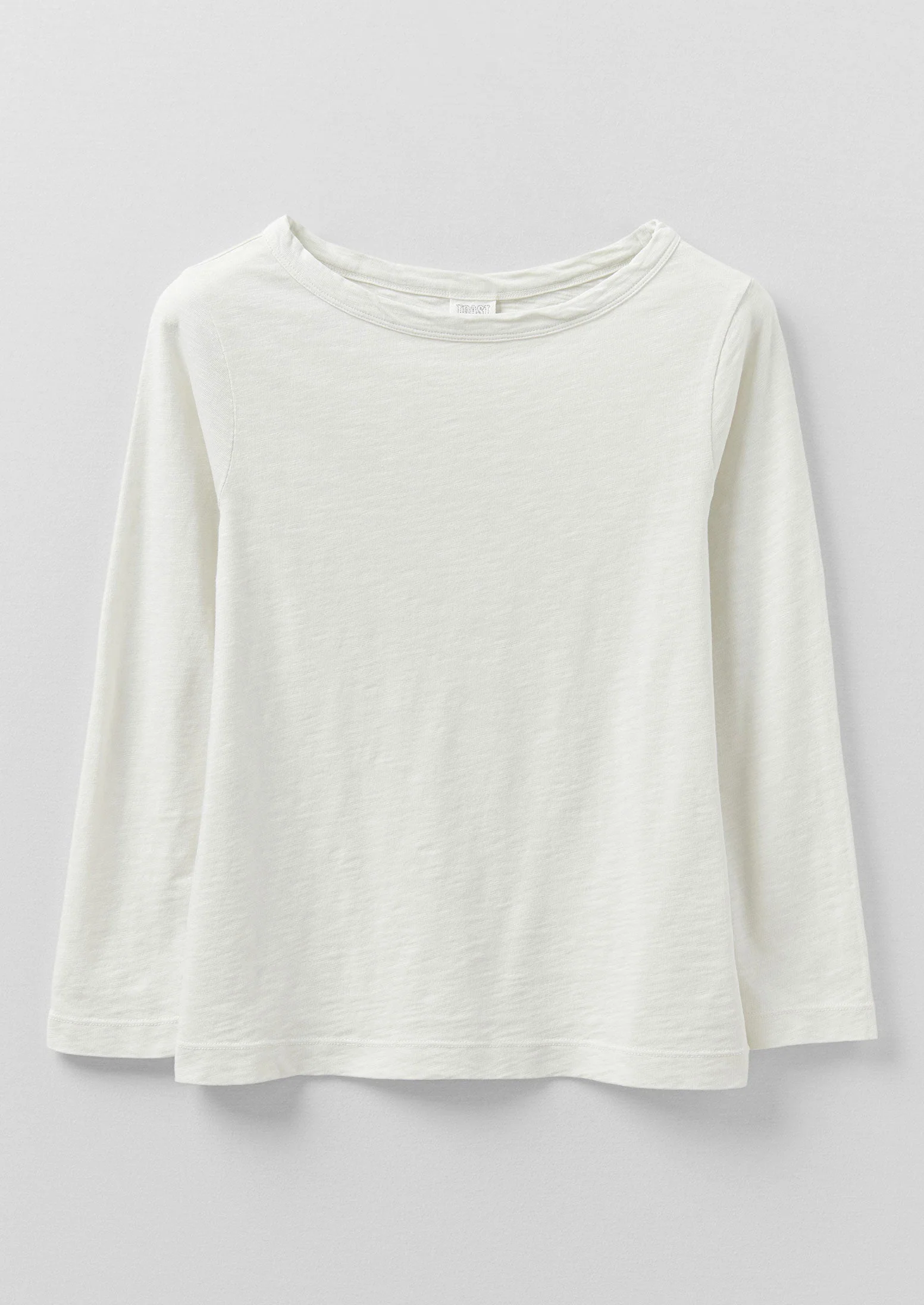 Lia Cotton Boat Neck Tee | Chalk - Image 4