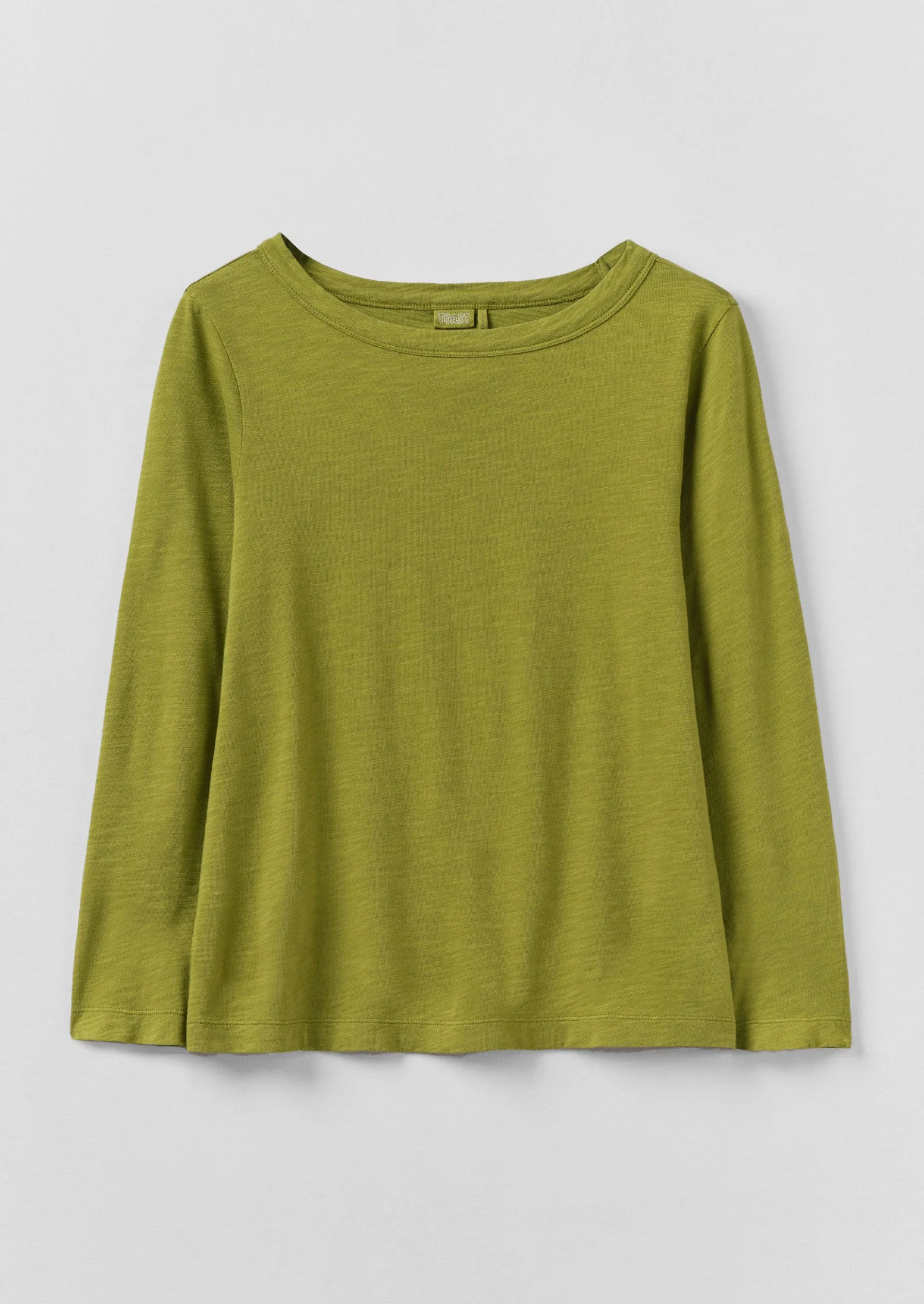 Lia Garment Dyed Boat Neck Tee | Pea Shoot - Image 5