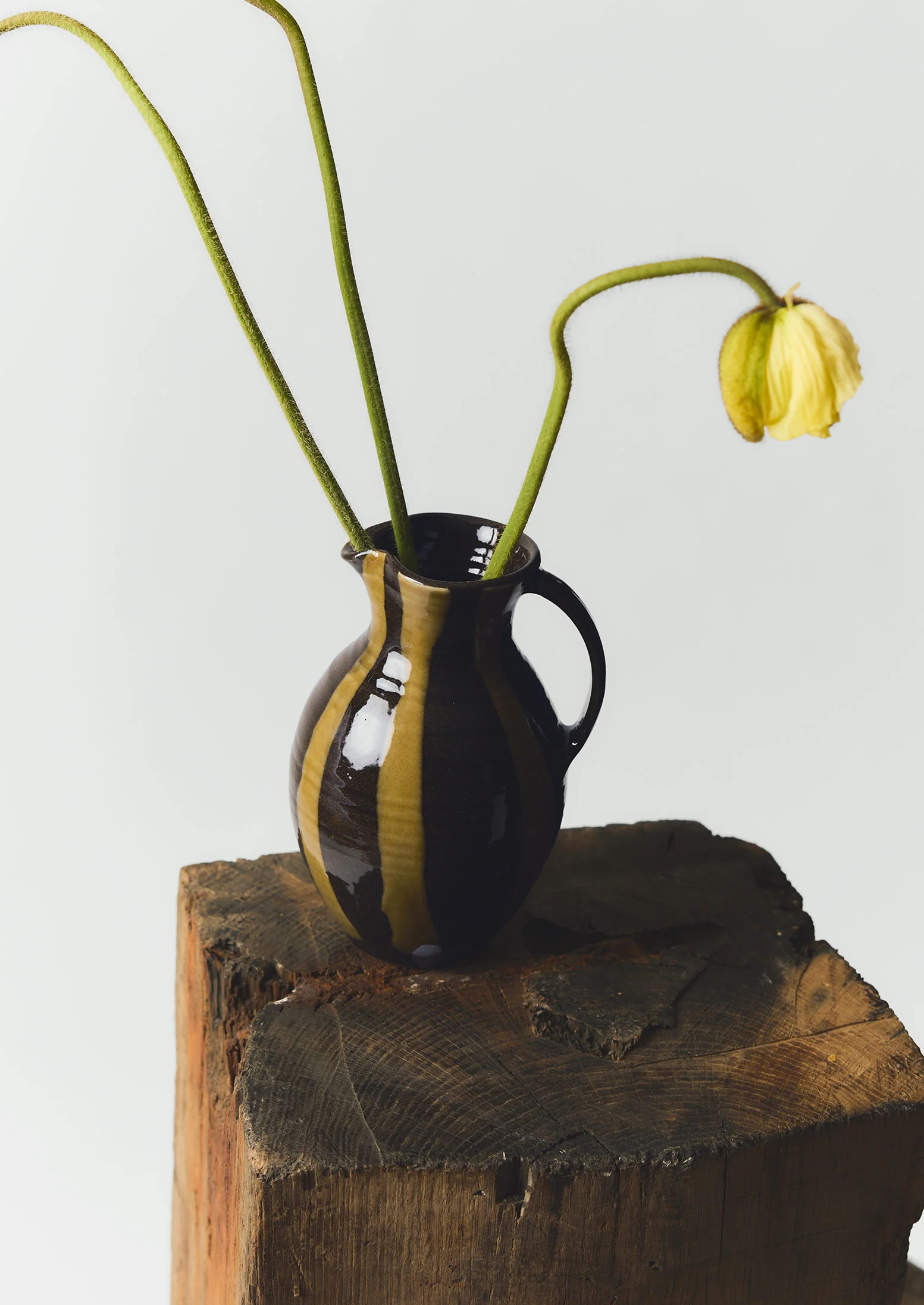 Lily Pearmain Stripe Jug | Peat/Terracotta - Image 3