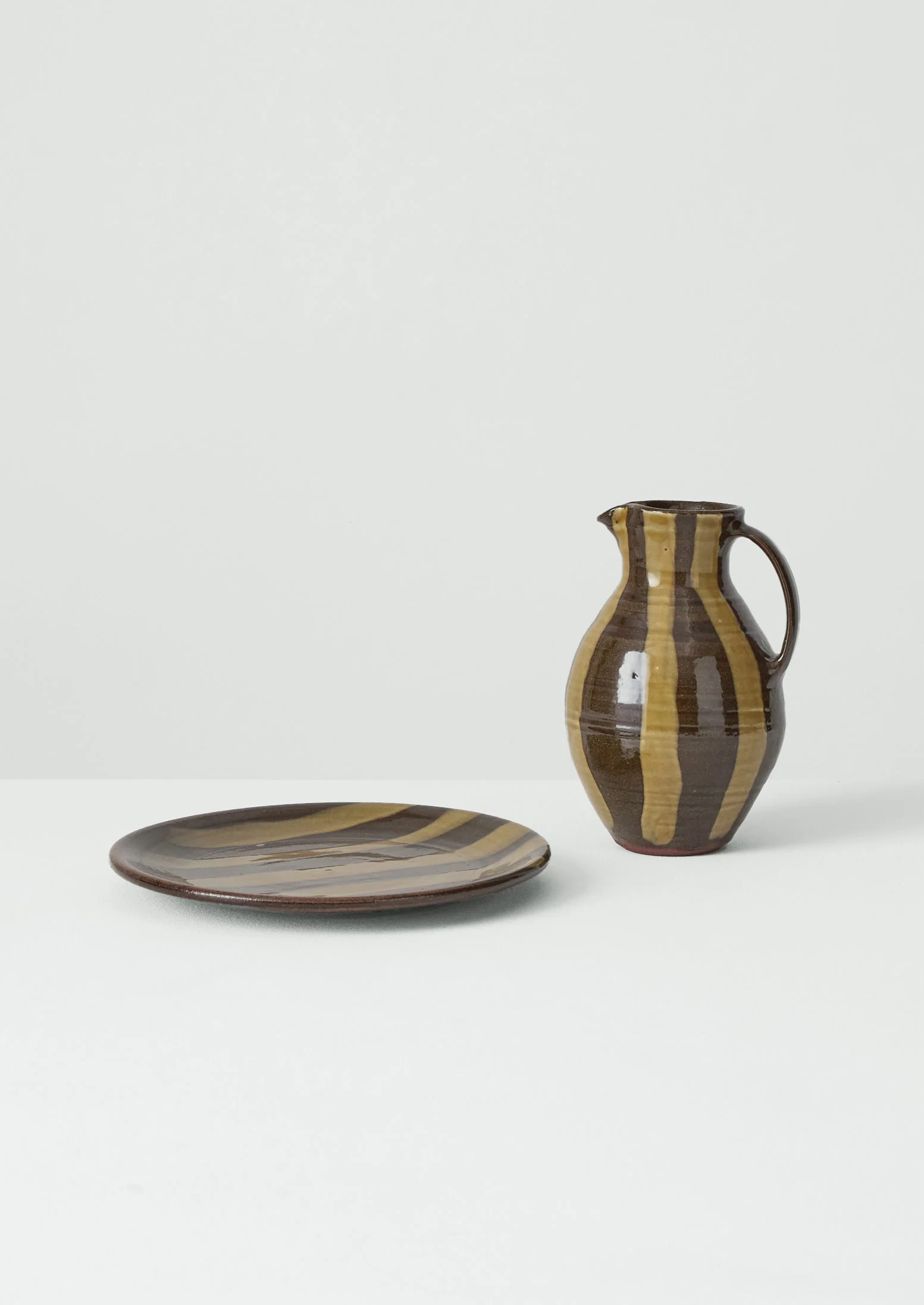 Lily Pearmain Stripe Plate | Peat/Terracotta - Image 3