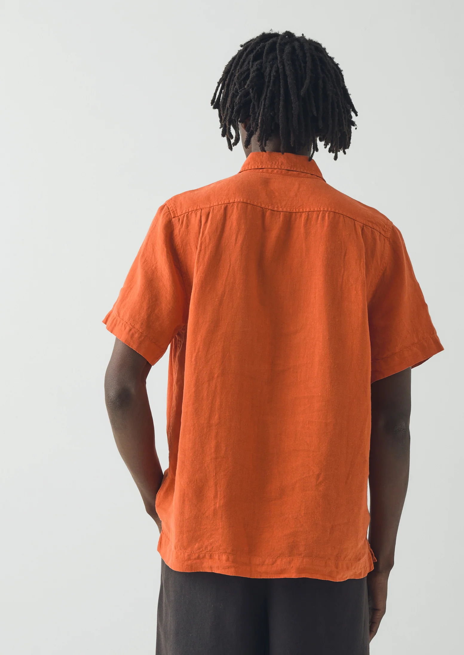Linen Short Sleeve Shirt | Clementine - Image 5