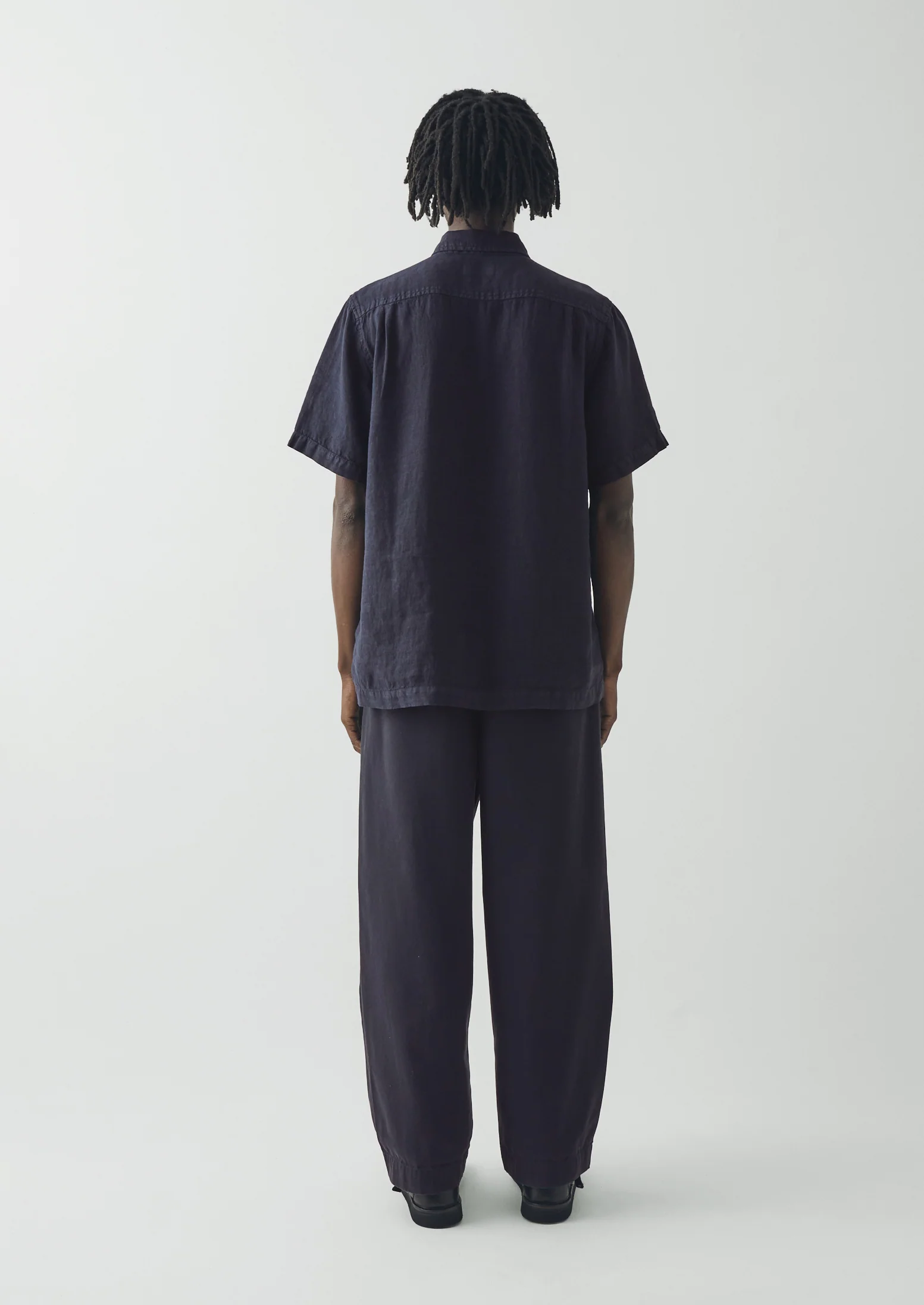 Linen Short Sleeve Shirt | Slate - Image 3