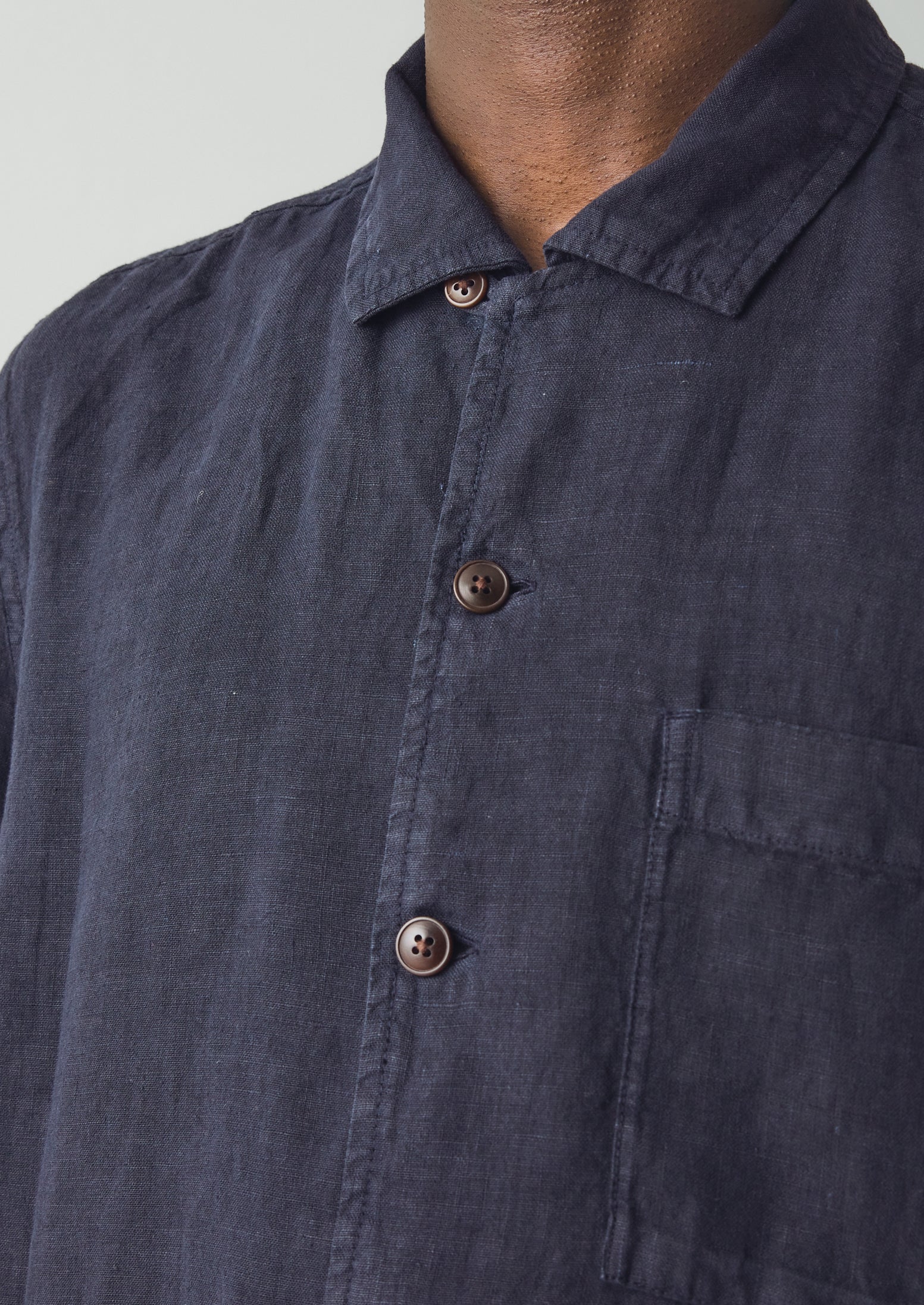 Linen Short Sleeve Shirt | Slate - Image 4