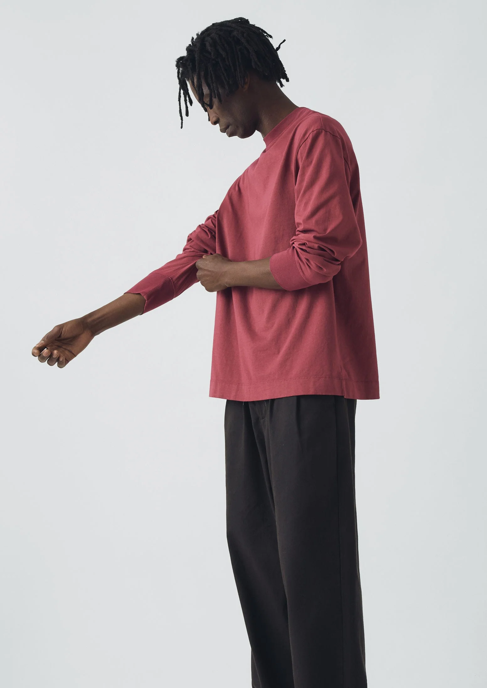 Long Sleeve Crew Neck Tee | Apple Butter - Image 2