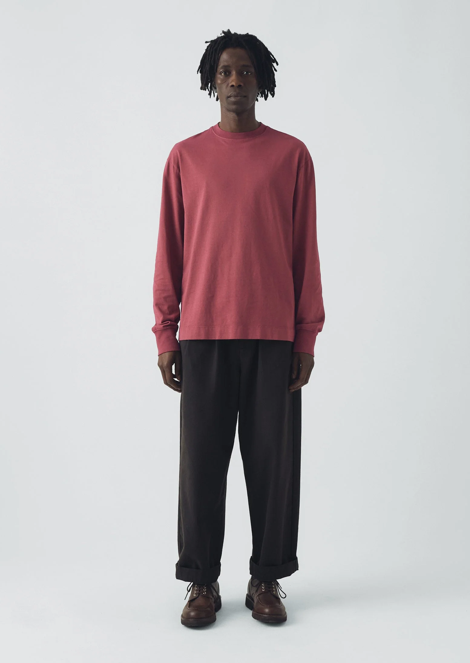 Long Sleeve Crew Neck Tee | Apple Butter - Image 3