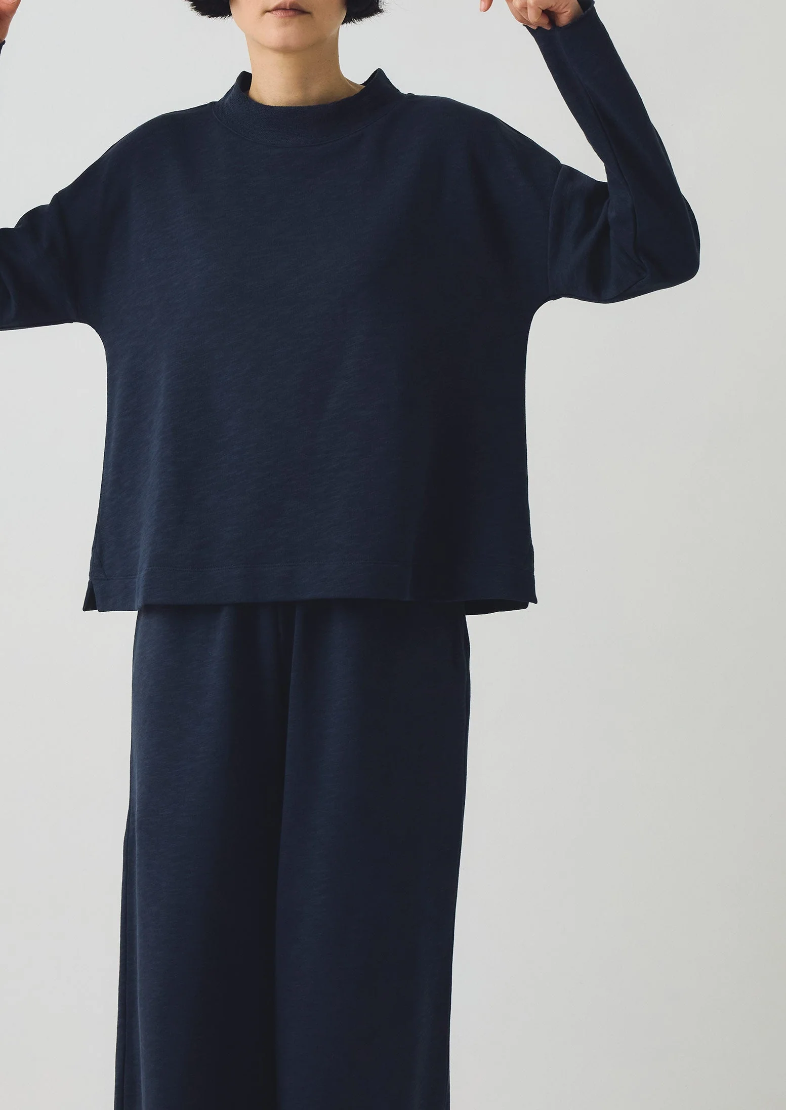 Loopback Jersey Easy Sweater | Midnight - Image 2