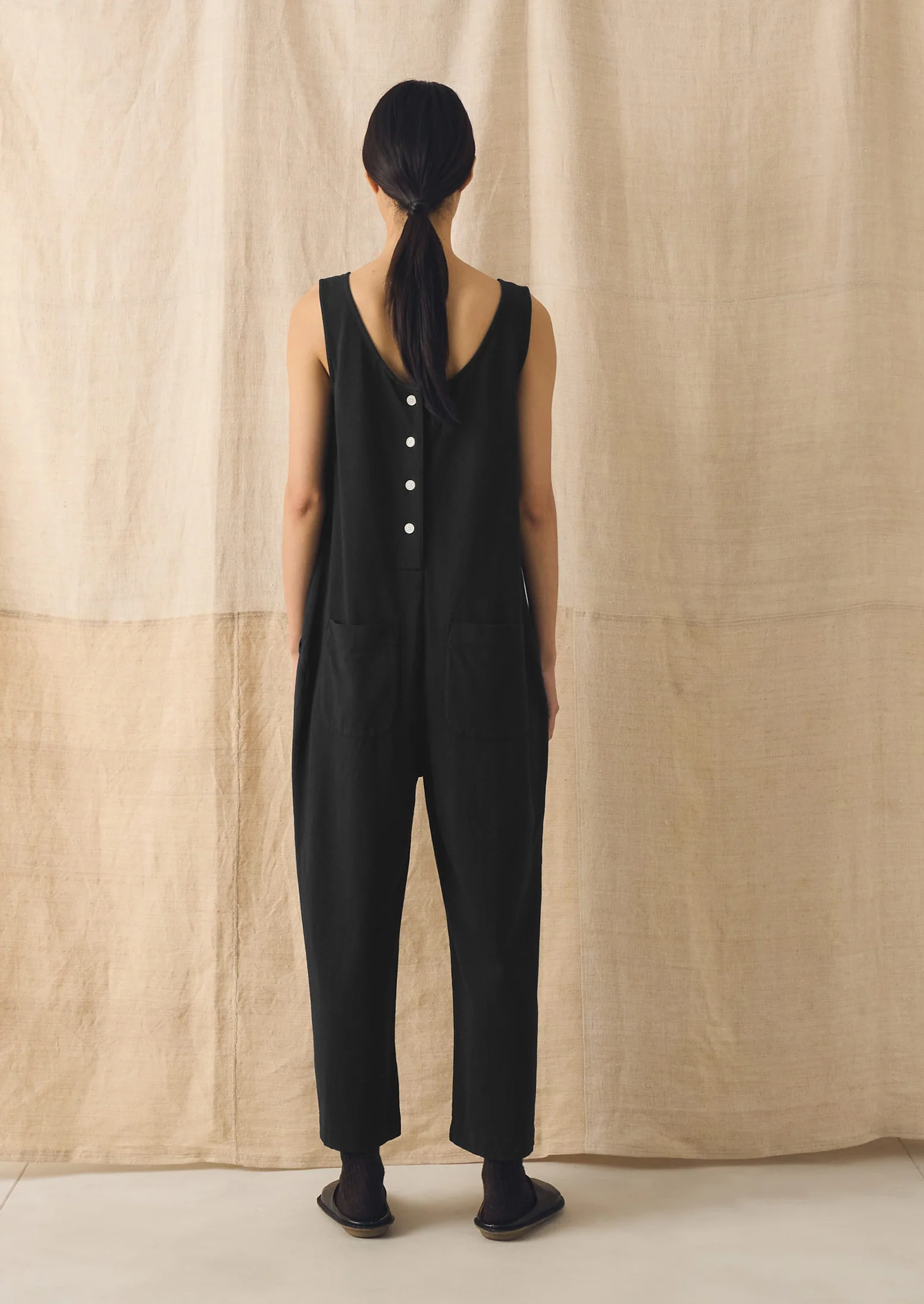 Lydia Jersey Jumpsuit | Washed Black - Image 3