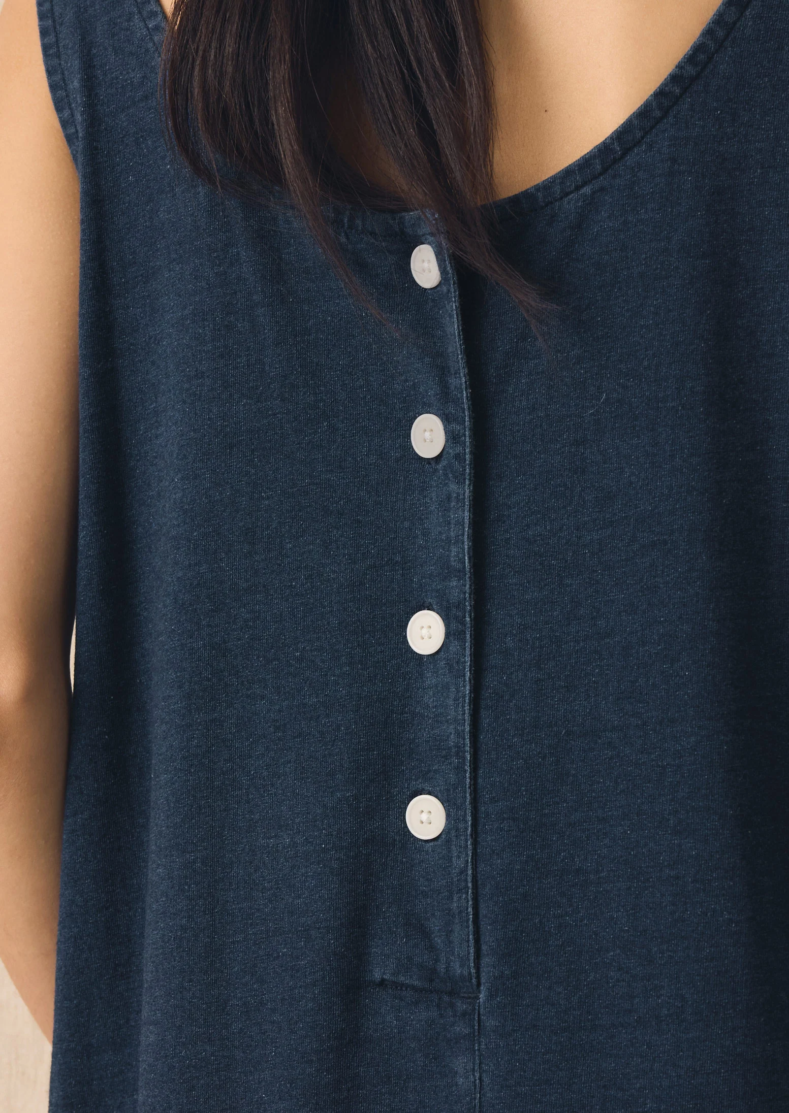Lydia Jersey Shift Dress | Washed Indigo - Image 5