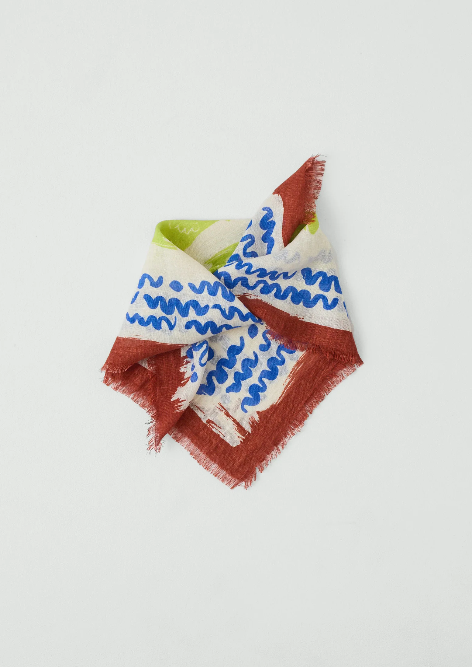 Market Fish Linen Bandana | Ecru - Image 2