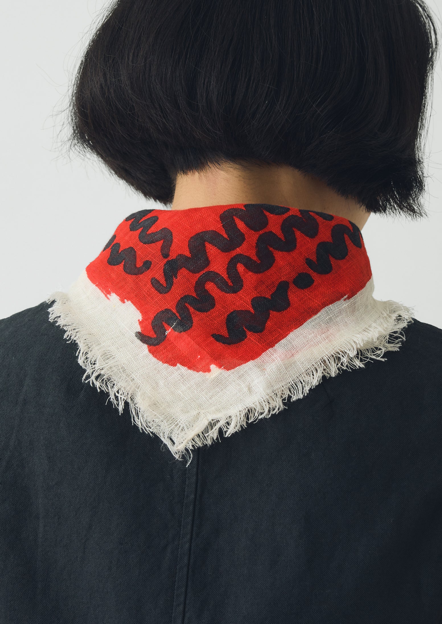 Market Fish Linen Bandana | Poppy - Image 5