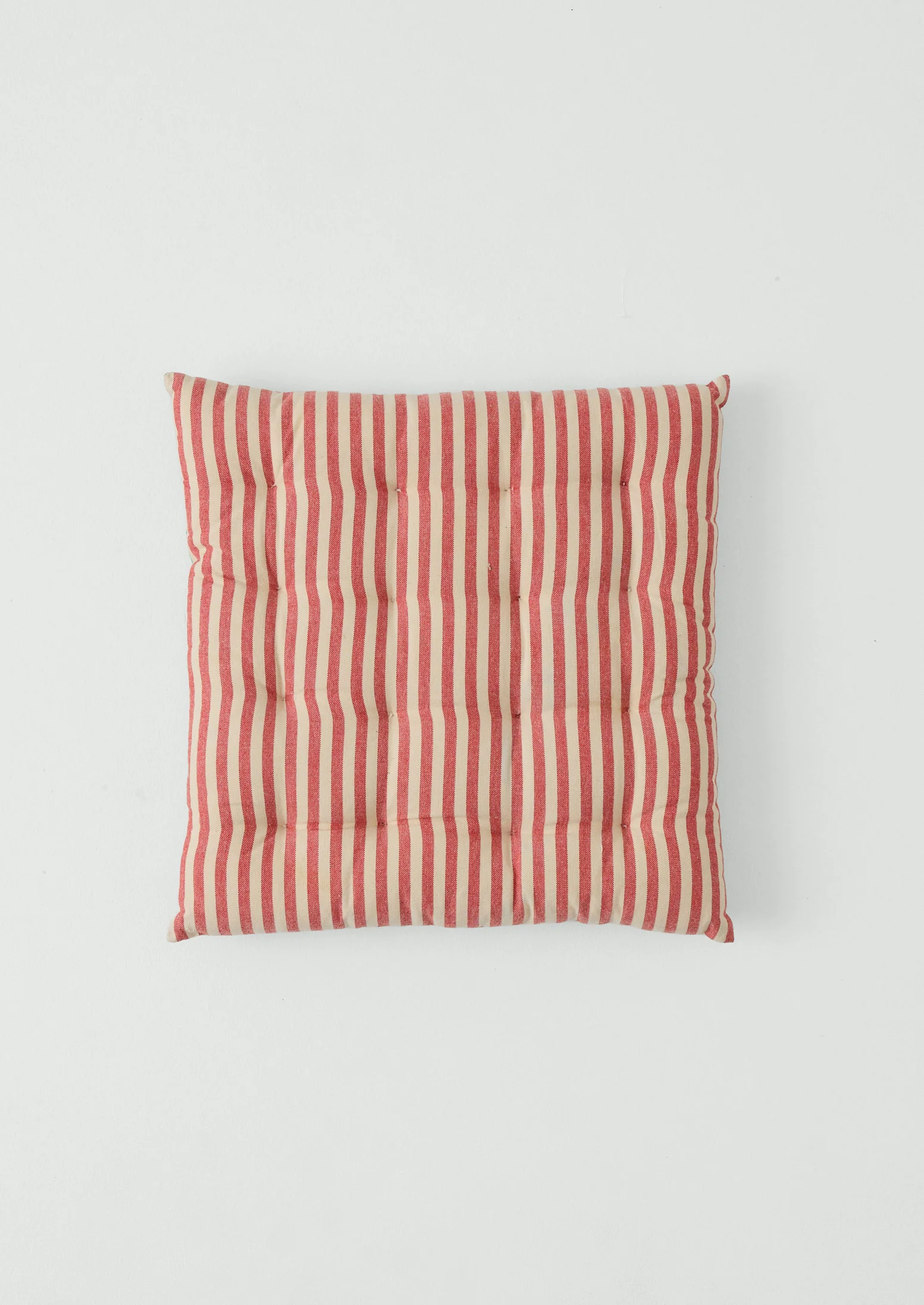 Market Stripe Hand Woven Seat Pad | Basil/Poppy - Image 3