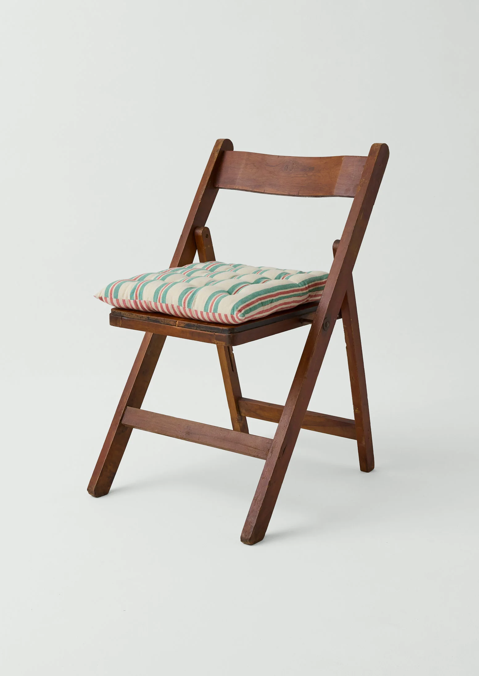 Market Stripe Hand Woven Seat Pad | Basil/Poppy - Image 5