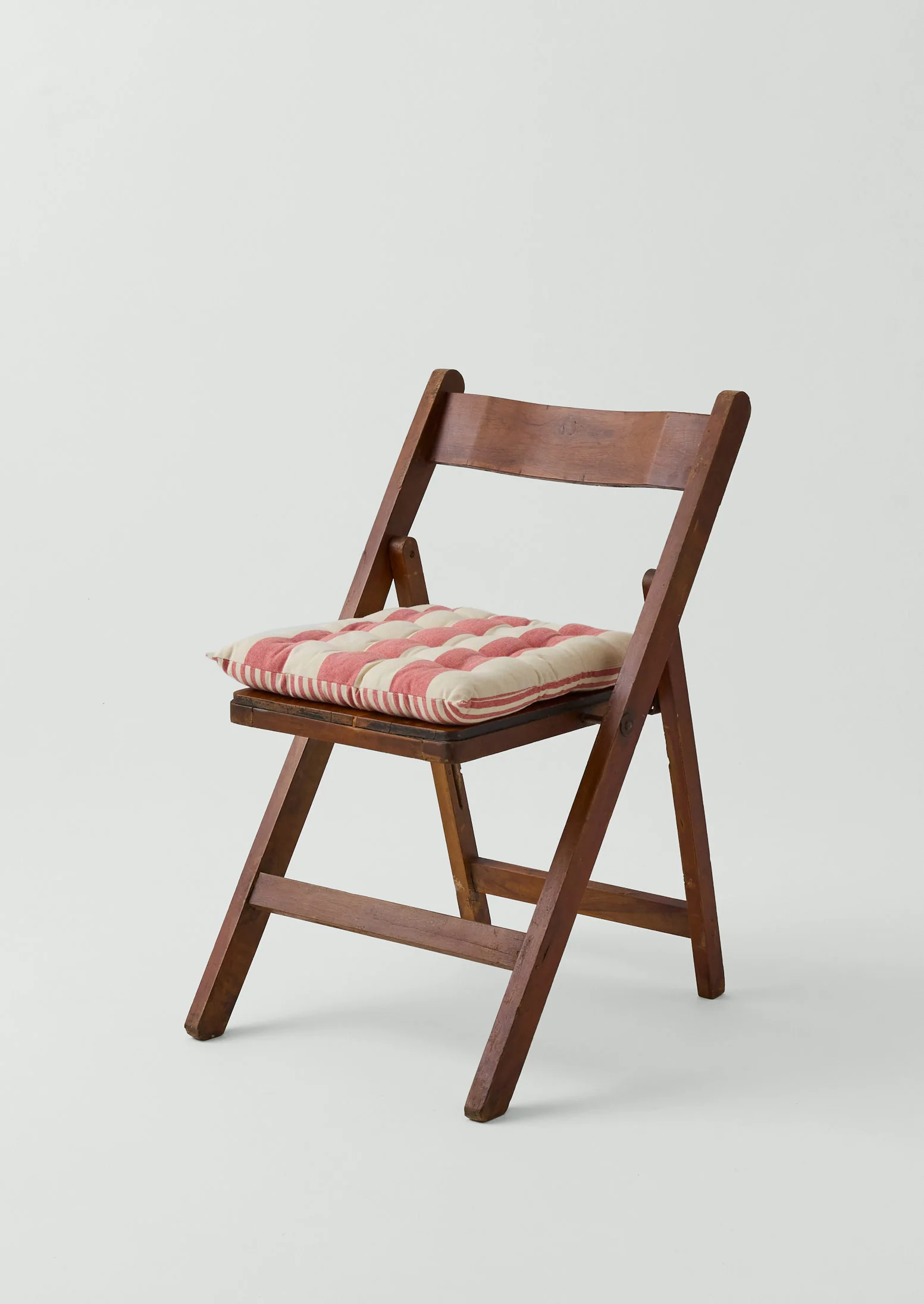 Market Stripe Hand Woven Seat Pad | Bright Red/Ecru - Image 5